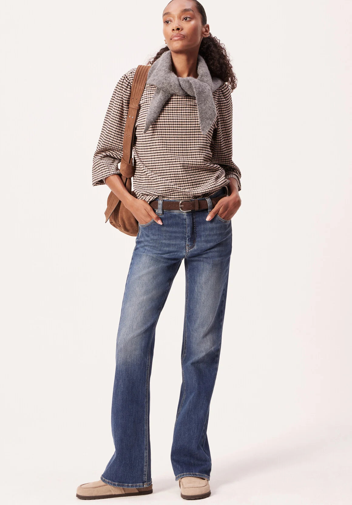 Eliana Mid Rise Bootcut Jeans - Light Blue