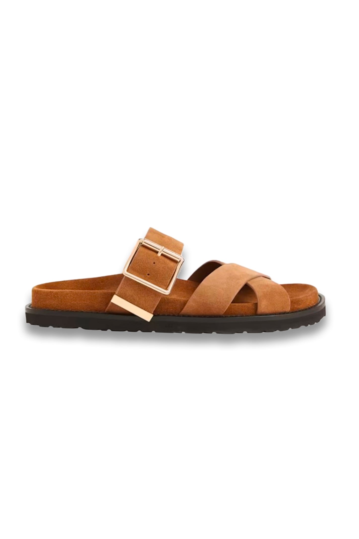 Tan Celestine Buckle Detail Slider