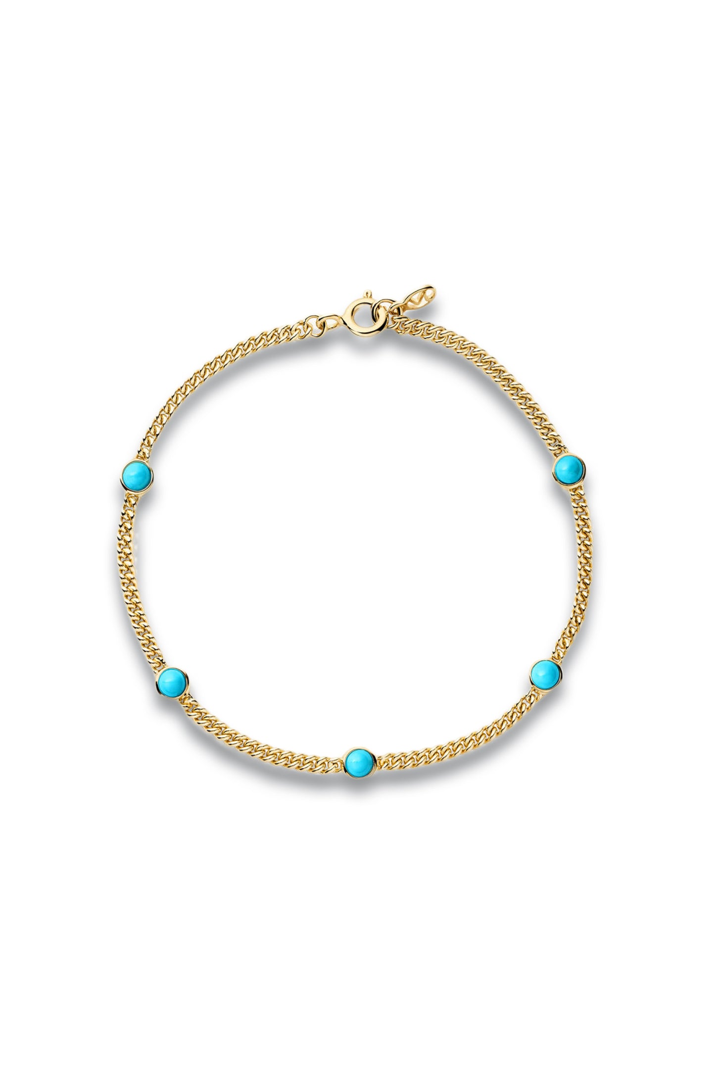 Gemstone Curb Chain Bracelet
