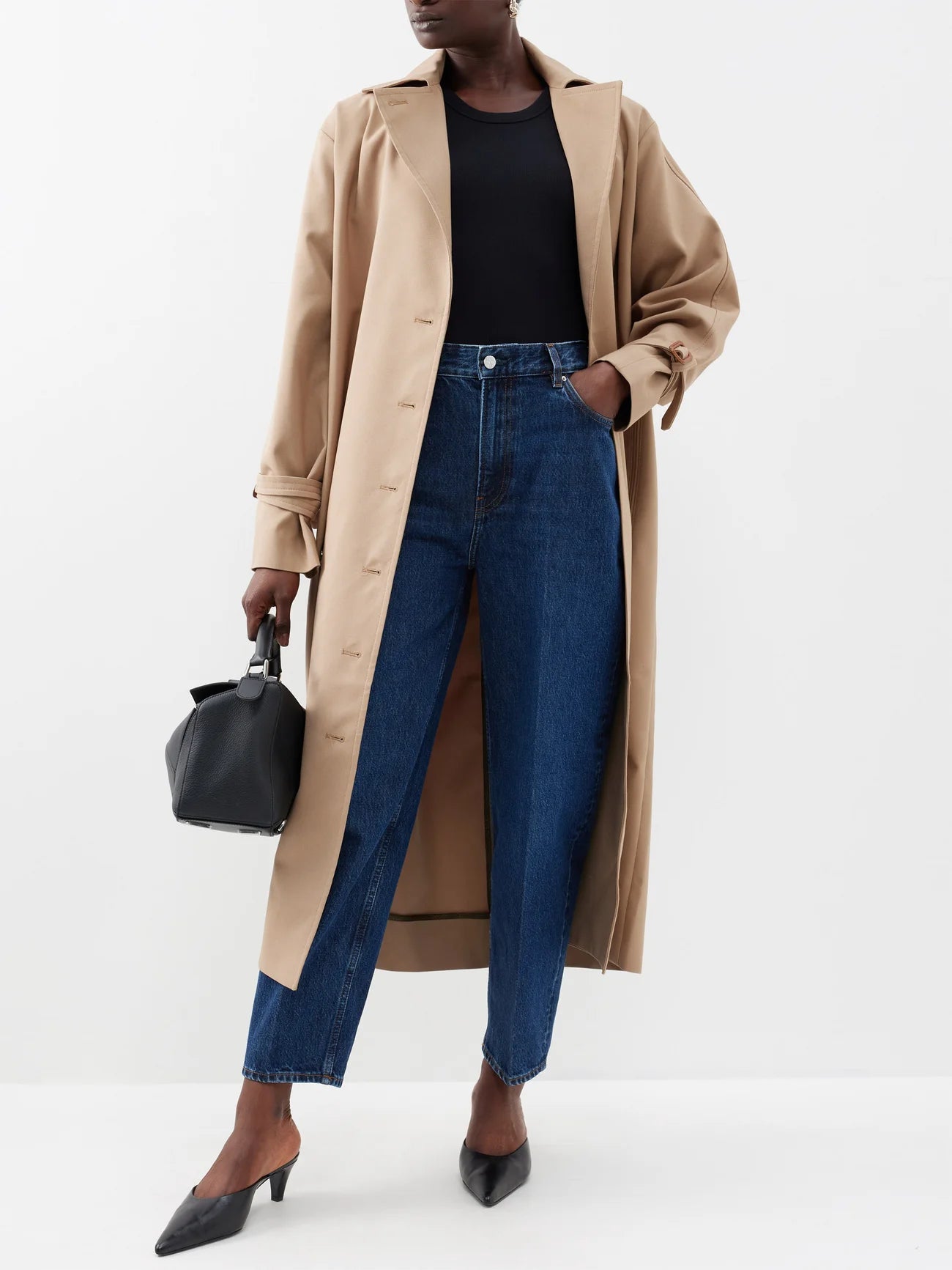 Organic-Cotton Tapered-Leg Jeans
