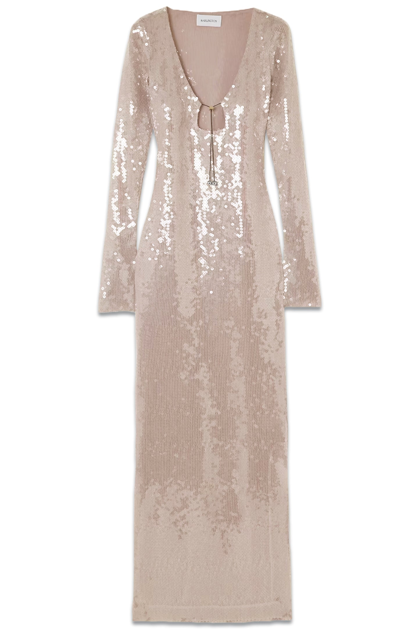 Solaria Midi Dress In Smoke Sequin