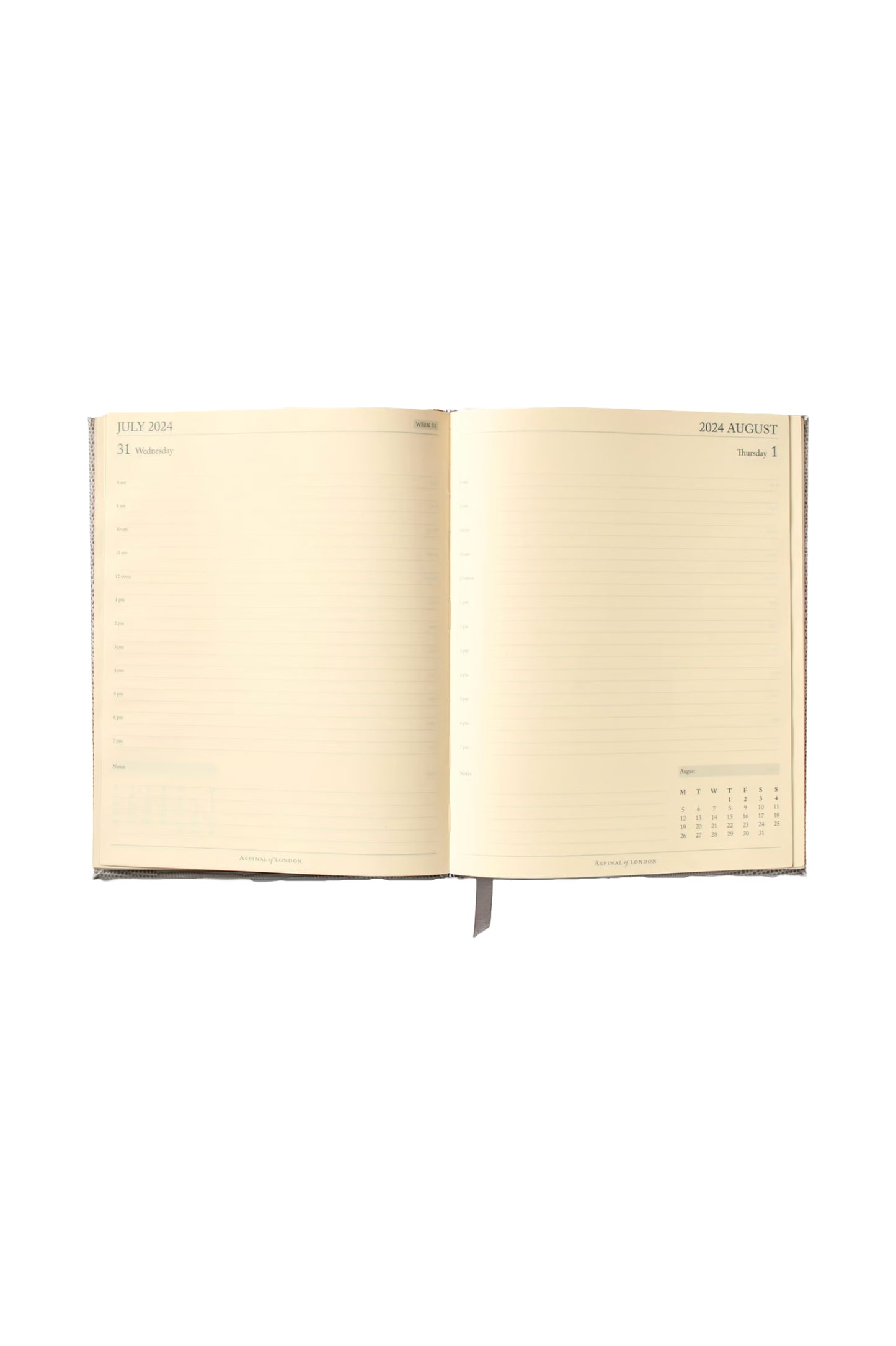 2024 Cardinal Red Pebble A4 Day to Page Leather Diary