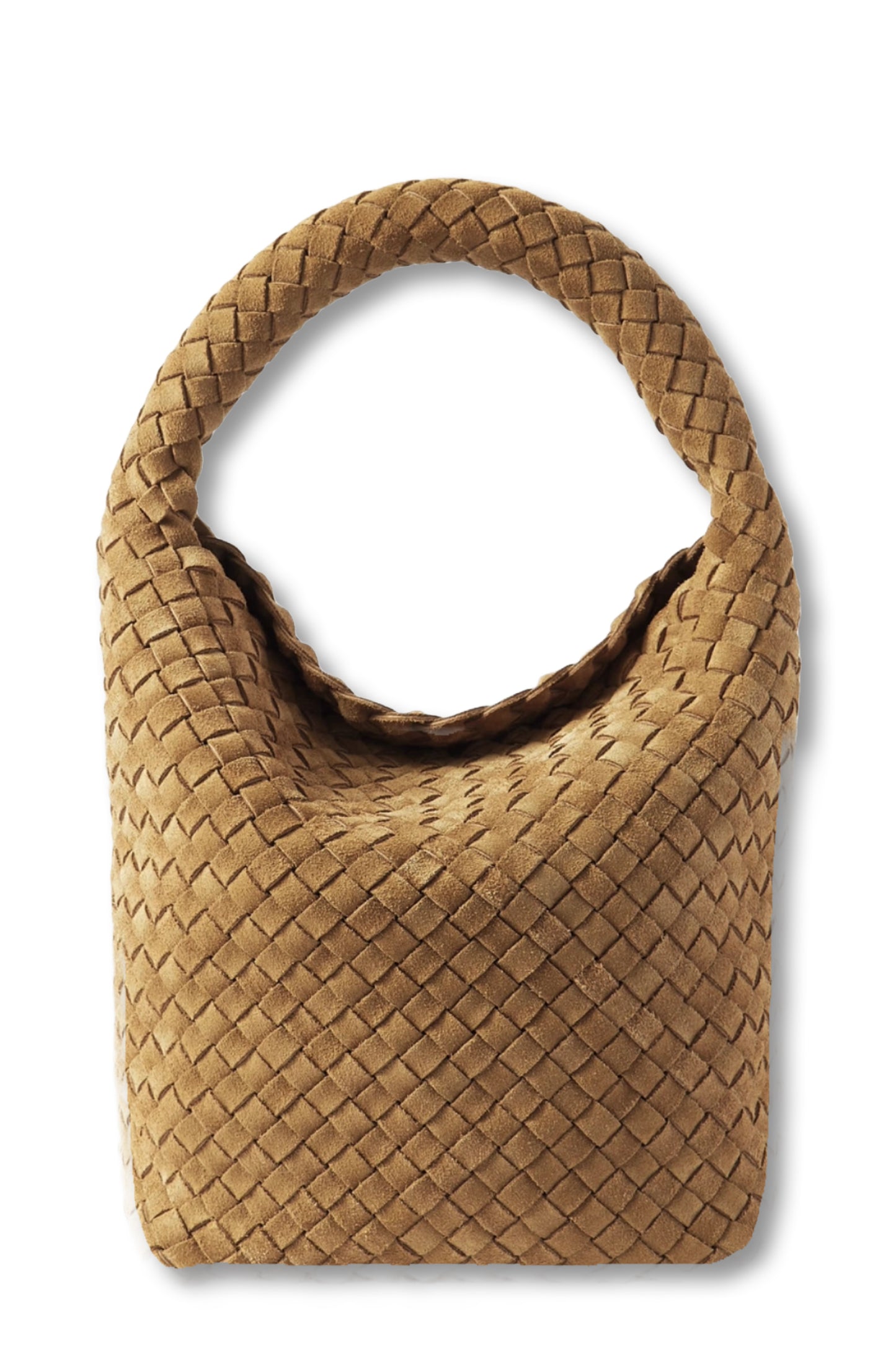 Cabat intrecciato suede bucket bag