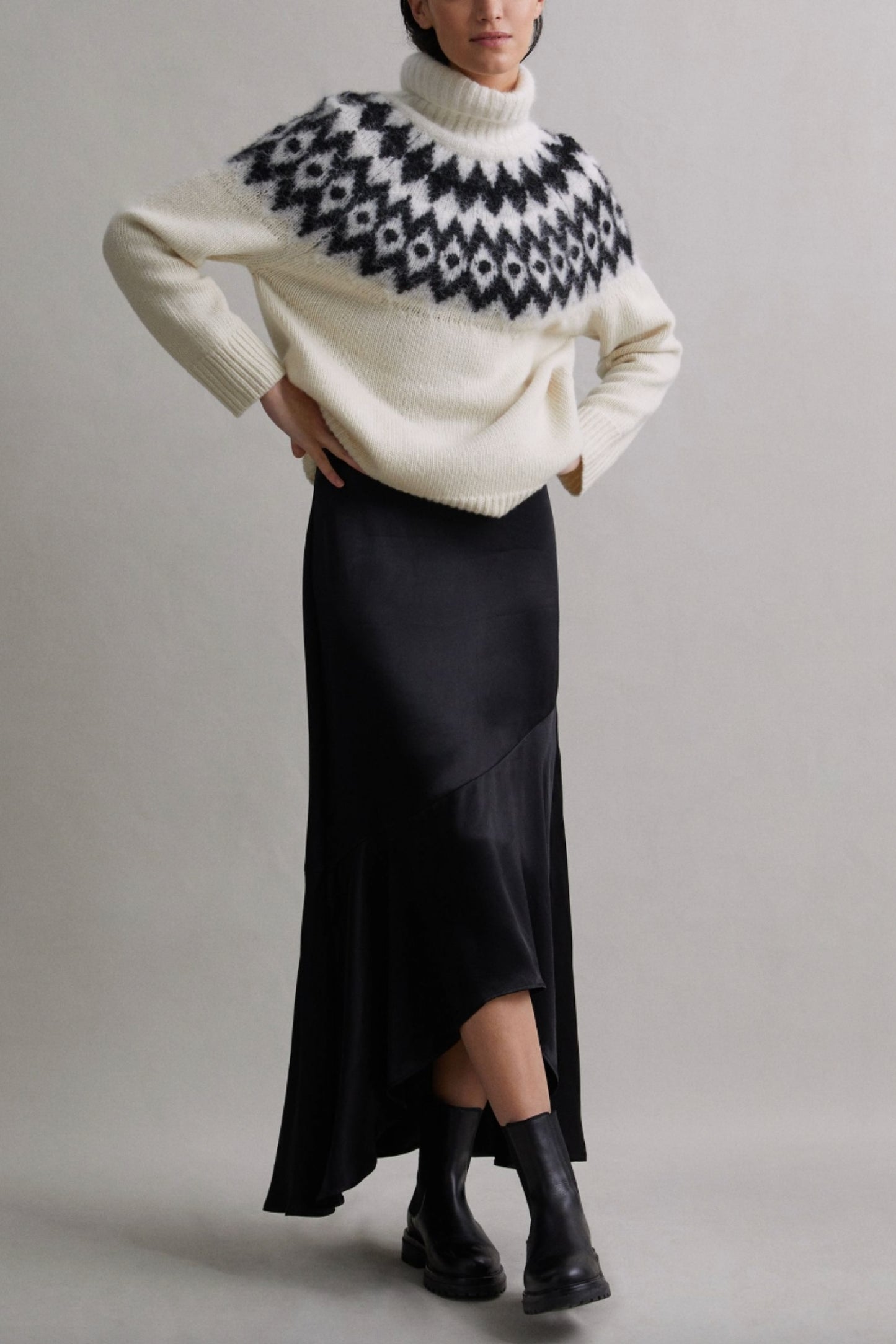 Amy Wool-Cashmere Blend Fair-Isle Roll Neck Jumper
