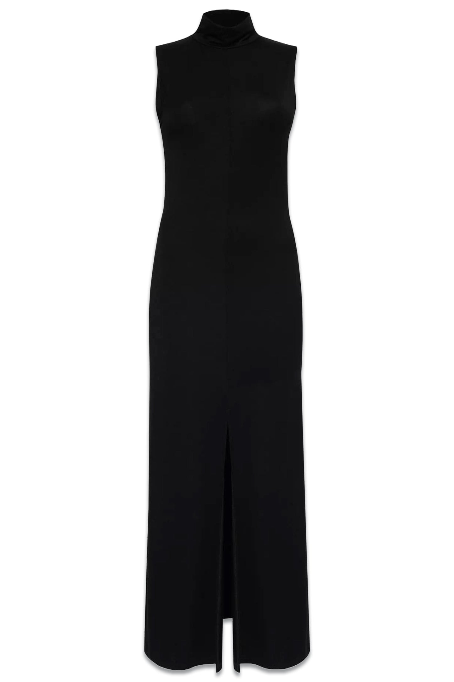 Axton High-neck Stretch-woven Midi Dress