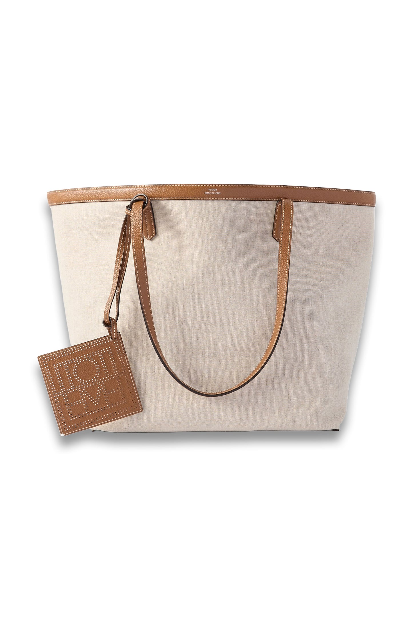 Leather-trimmed Canvas Tote