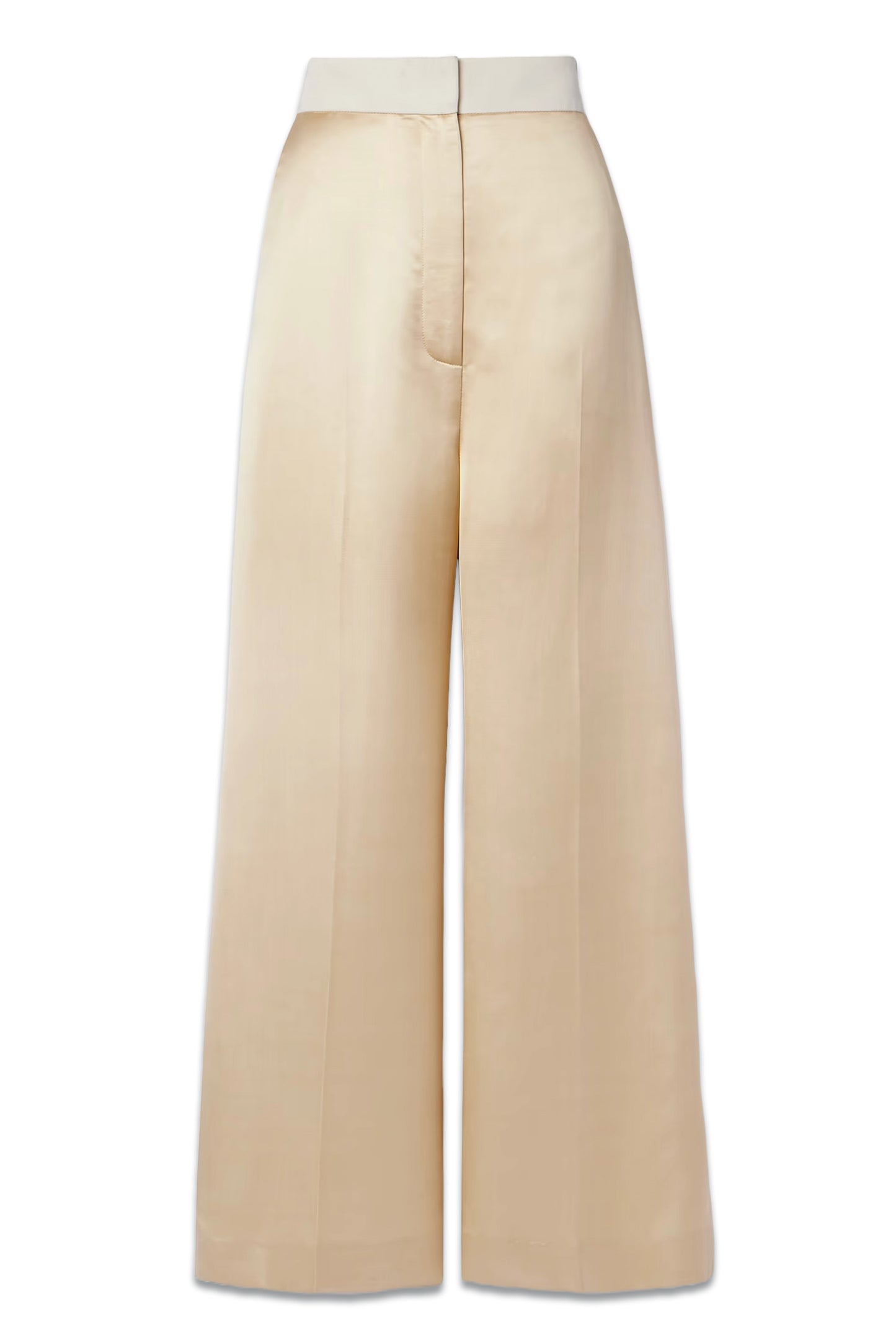 Banton Satin and Faille Wide-leg Pants