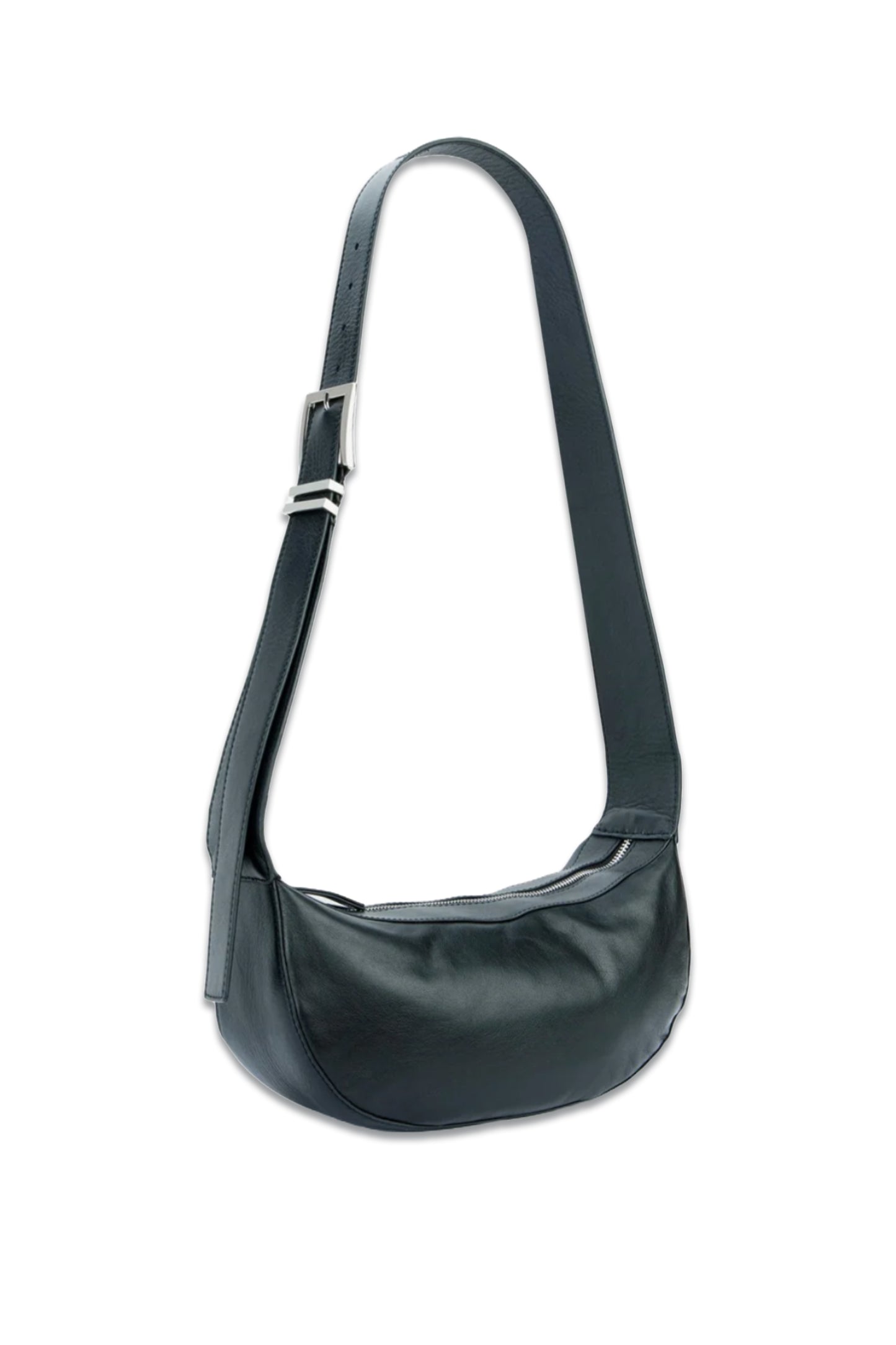 Black Leather Sling Bag