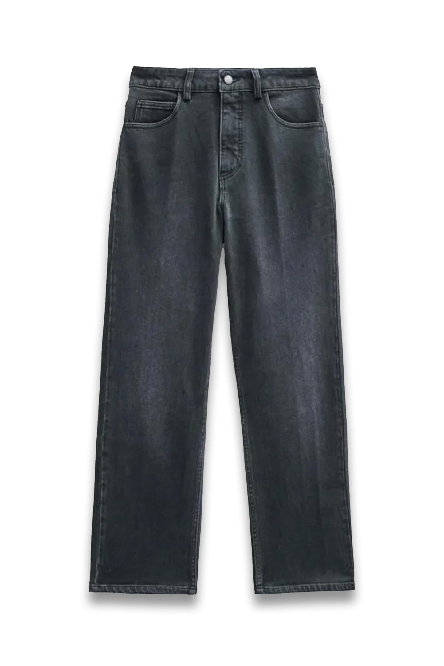 Nina Straight Crop Jeans in Black