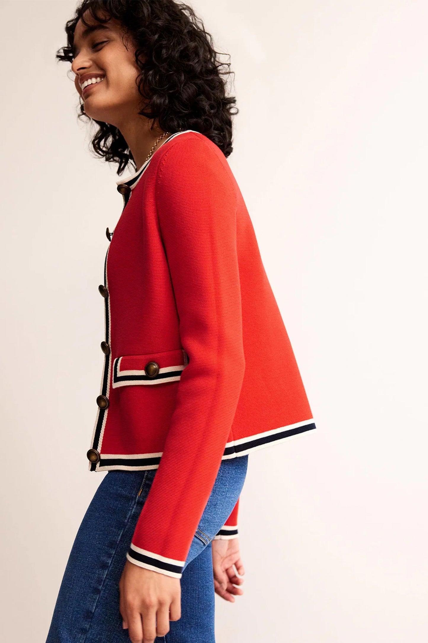 Holly Knitted Jacket Hot Pepper Red