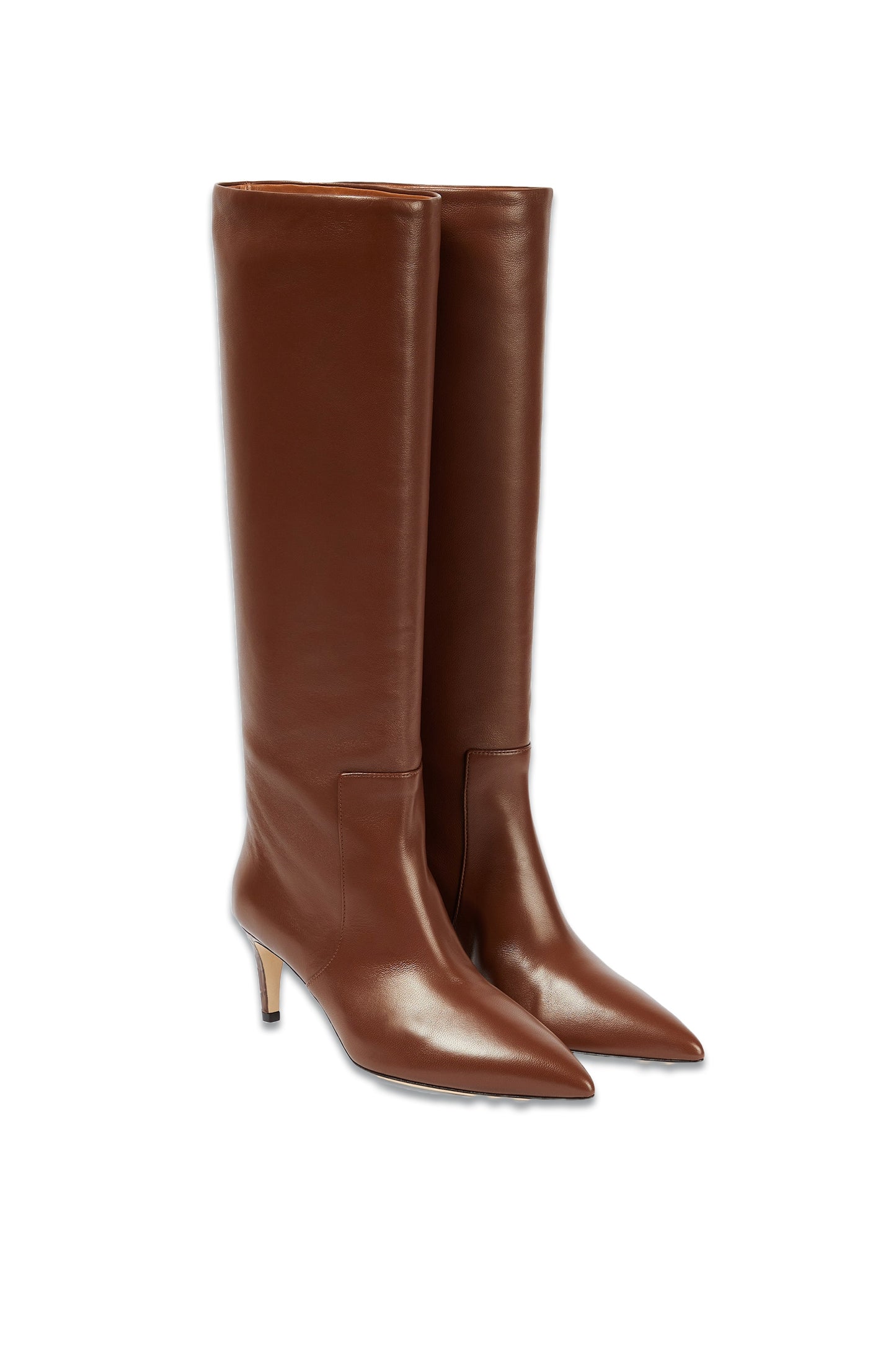 Brown Leather Knee-high Boots