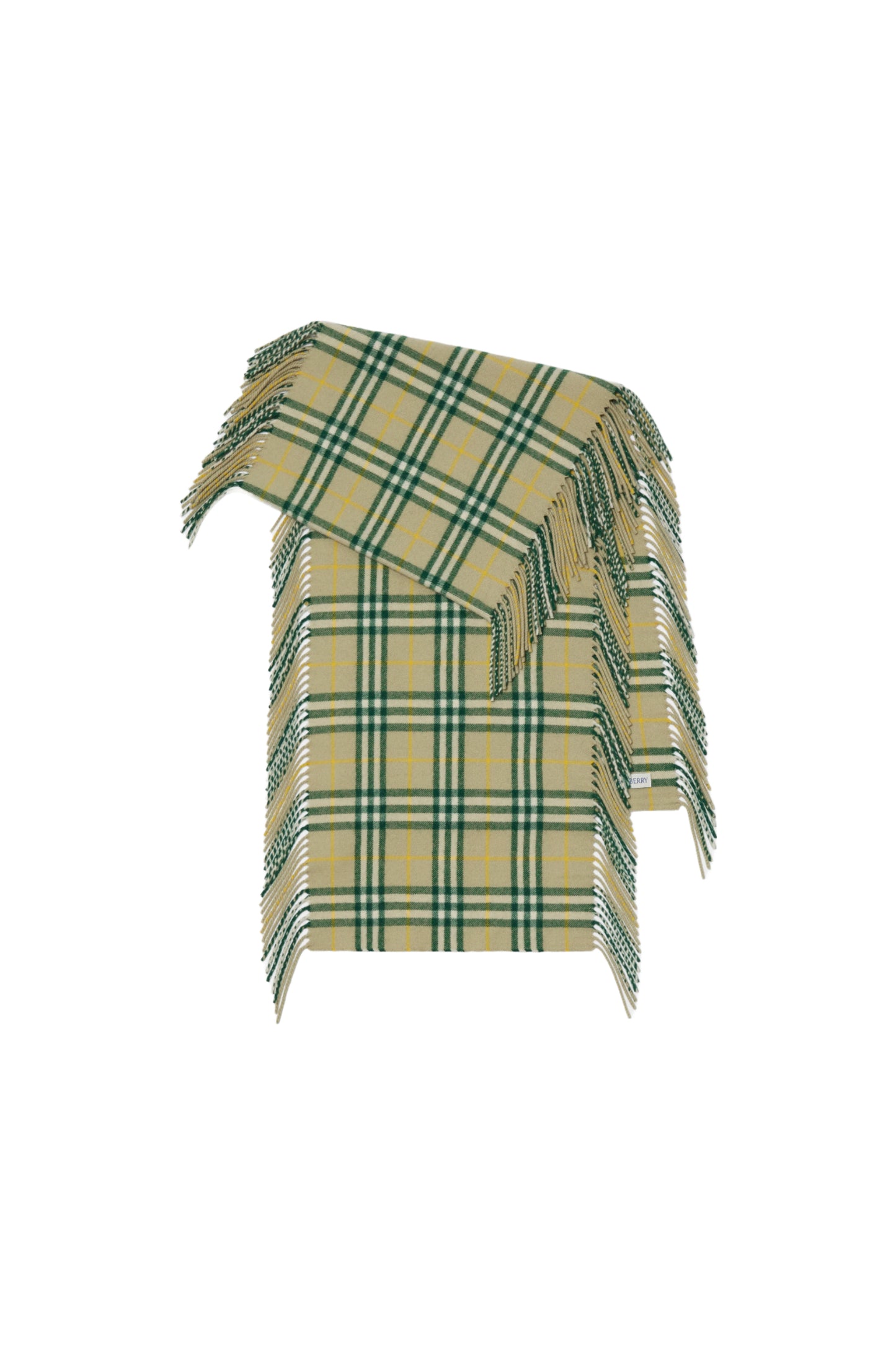 Check Hunter Cashmere Fringed Scarf
