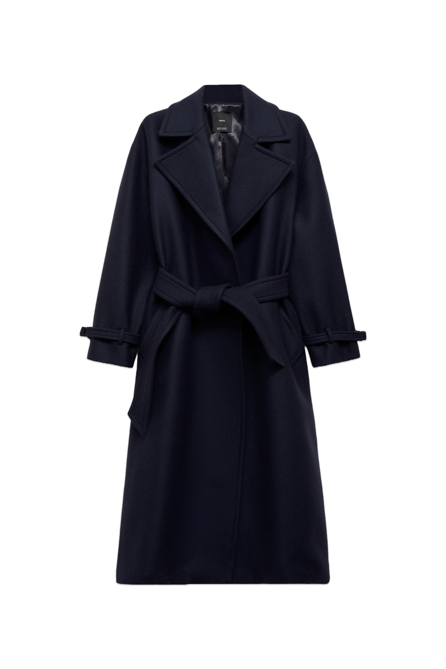 Virgin Wool Coat with Belt