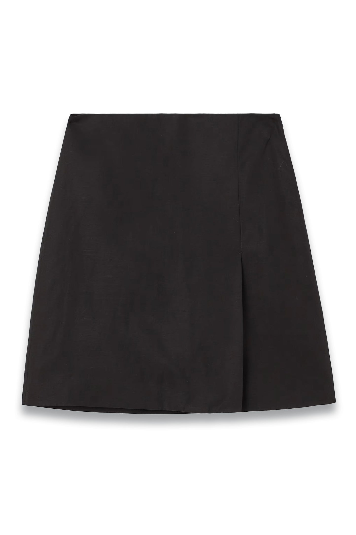Front-Pleat Mini Skirt