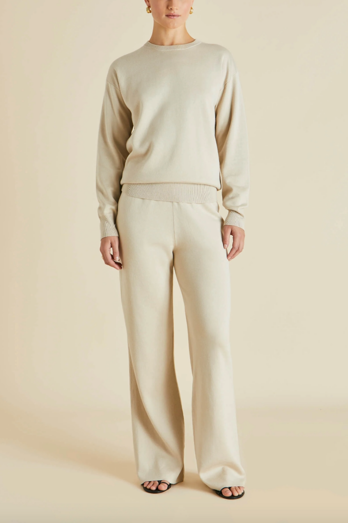 Carmel Kasbah Cream Silk-Cashmere Tracksuit
