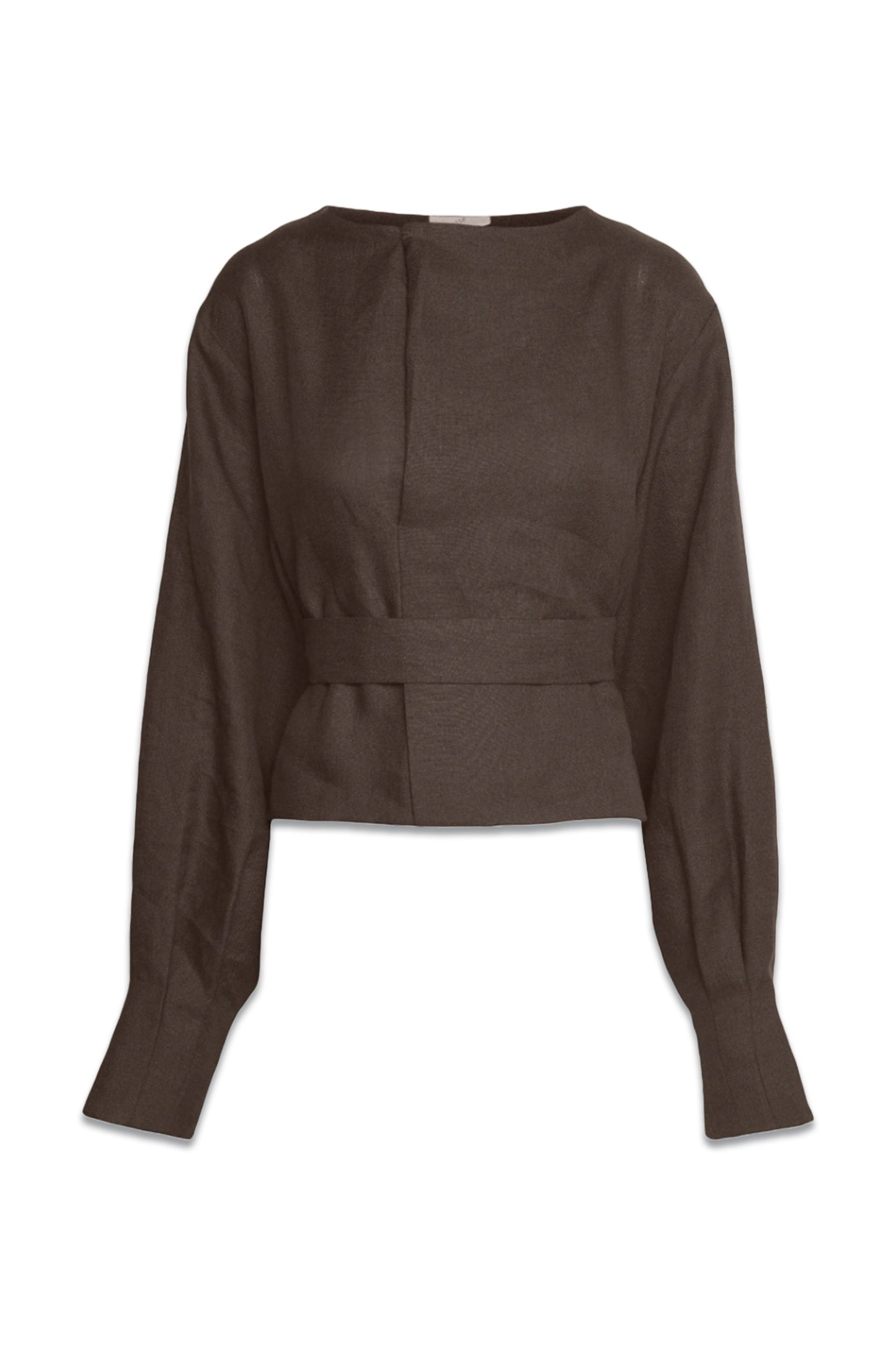 Delphine Tie-Waist Linen Blouse