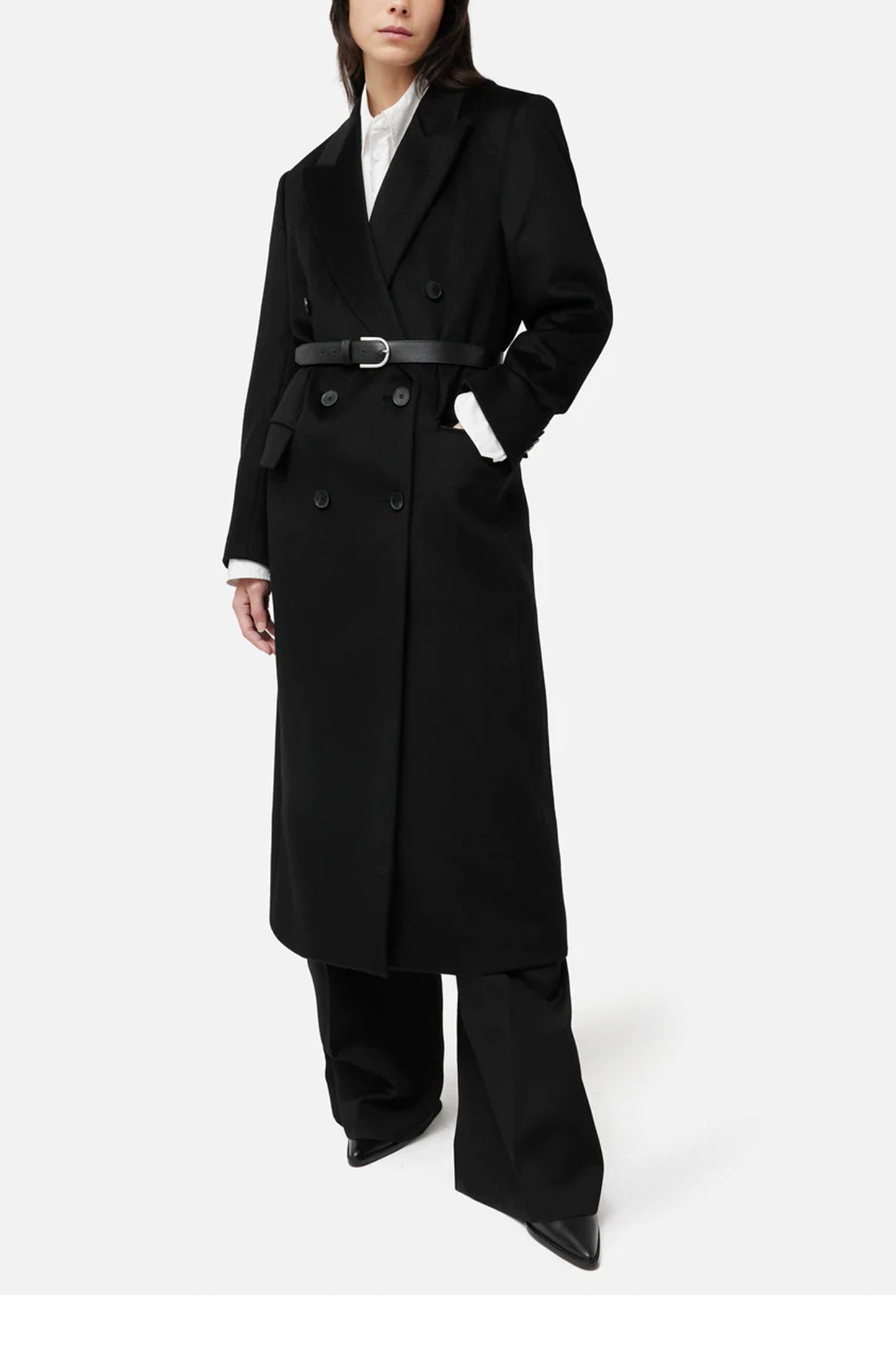 Double Breasted Wool Maxi Coat