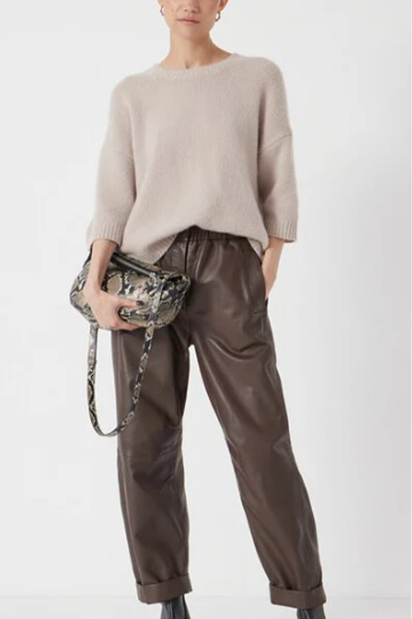 Short Sleeve Chunky Cashmere Tee