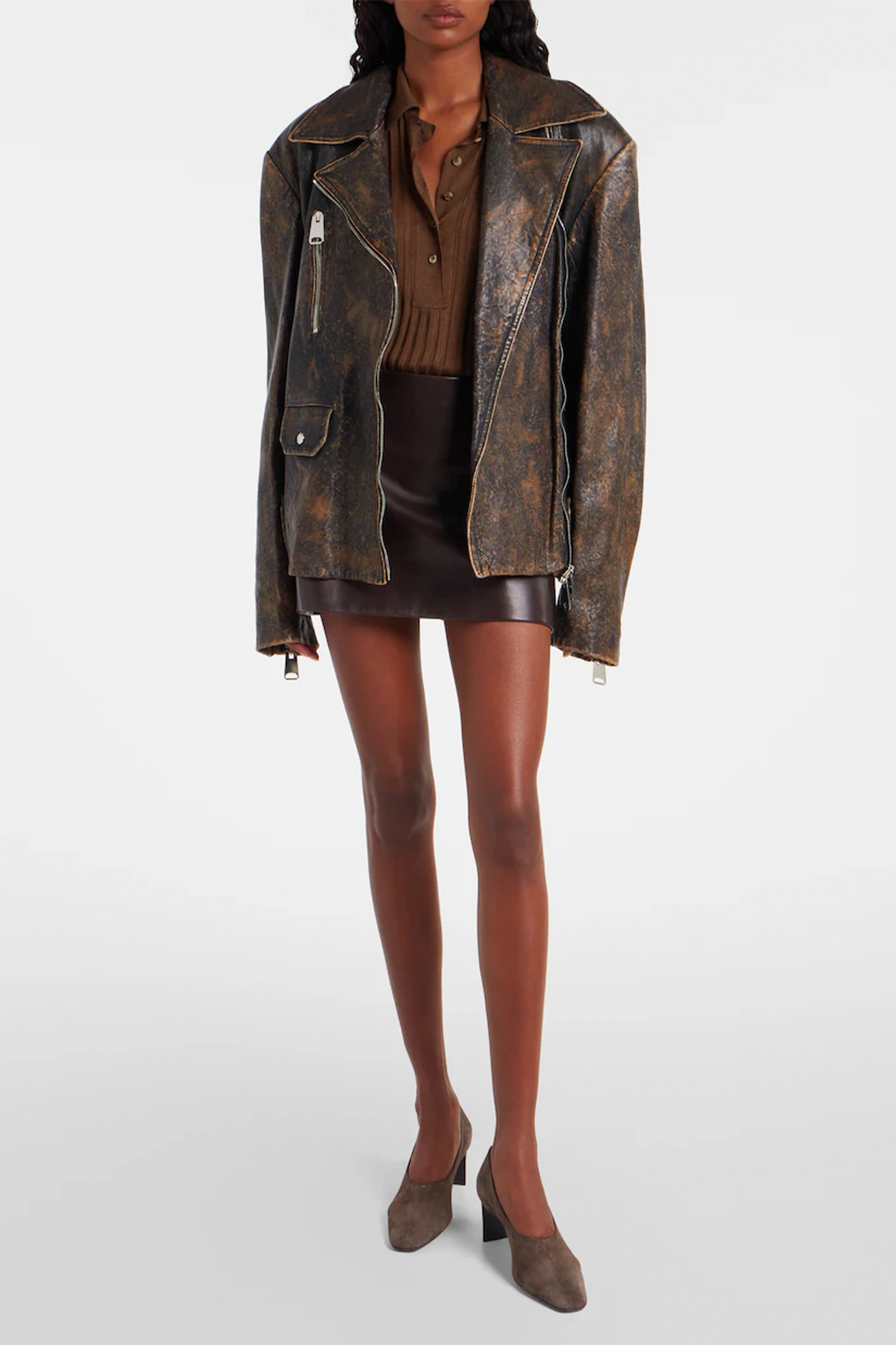 Jett Leather Miniskirt