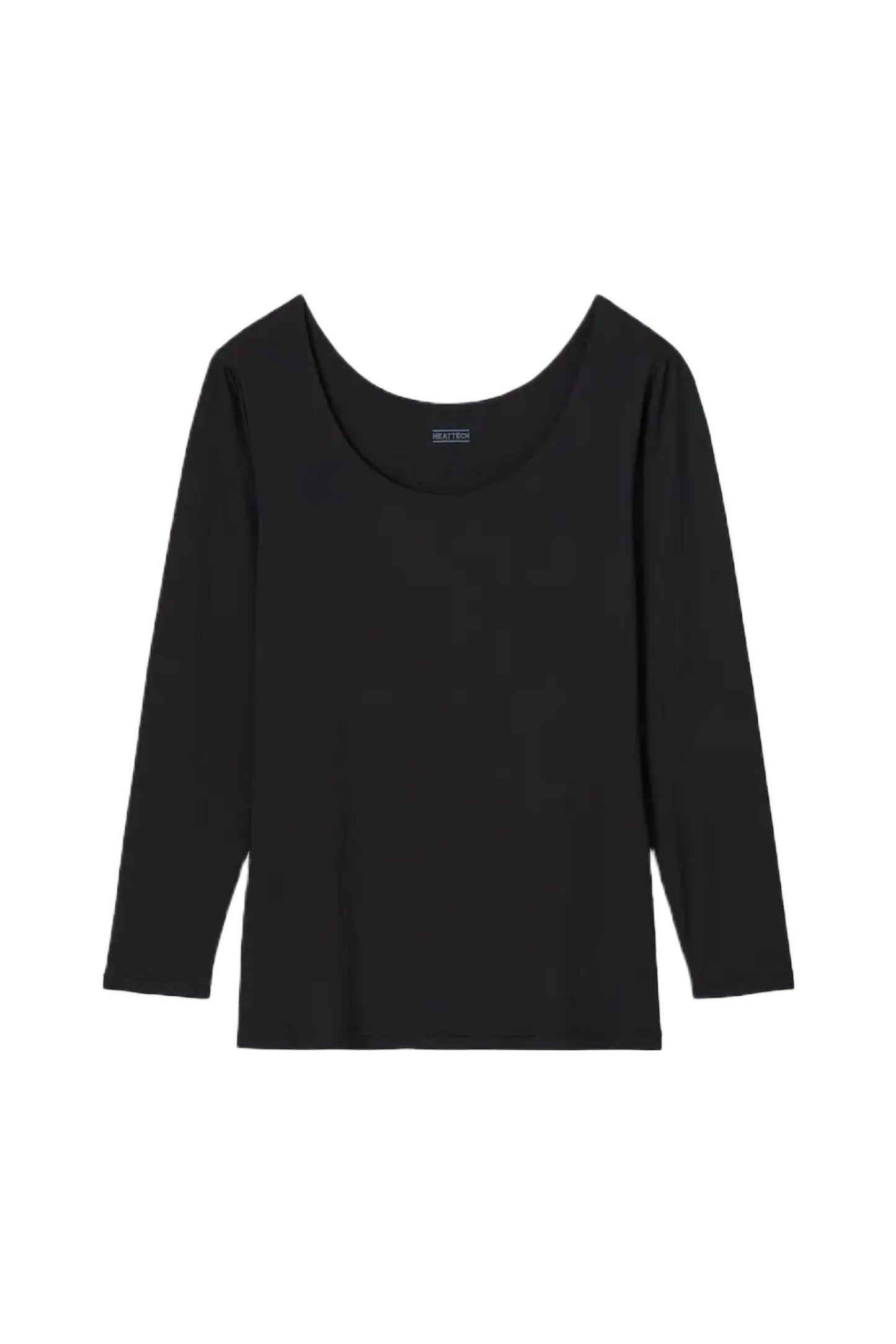 Black Heattech Scoop Neck Long Sleeved Thermal Top