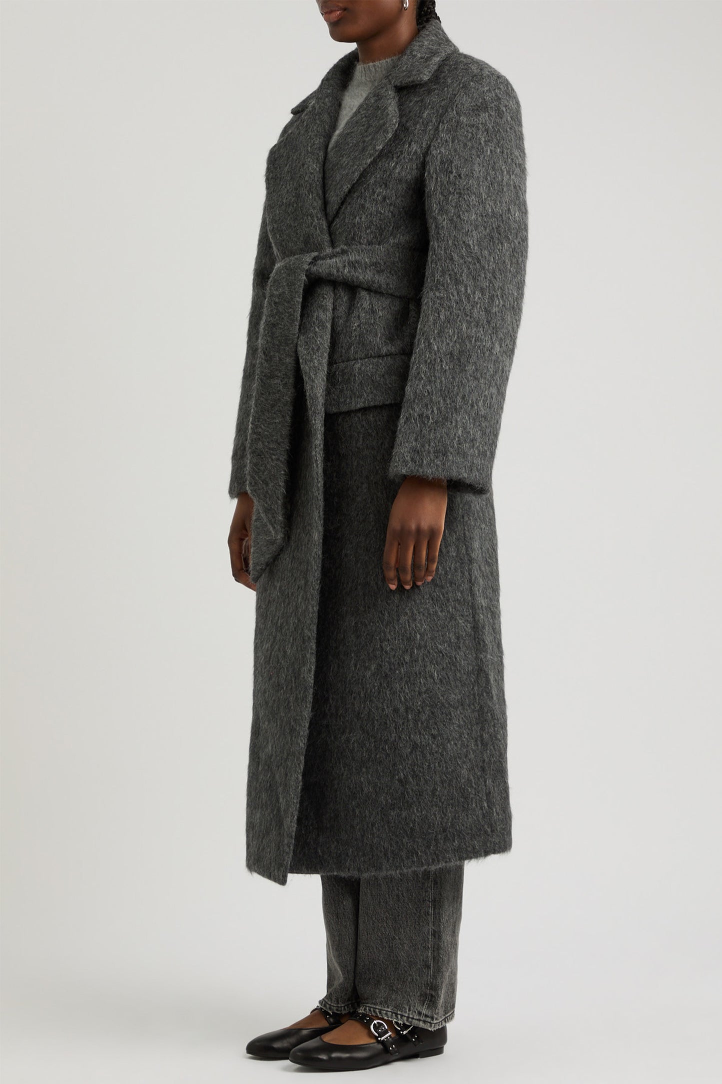 Ivy Belted Wool-Blend Coat