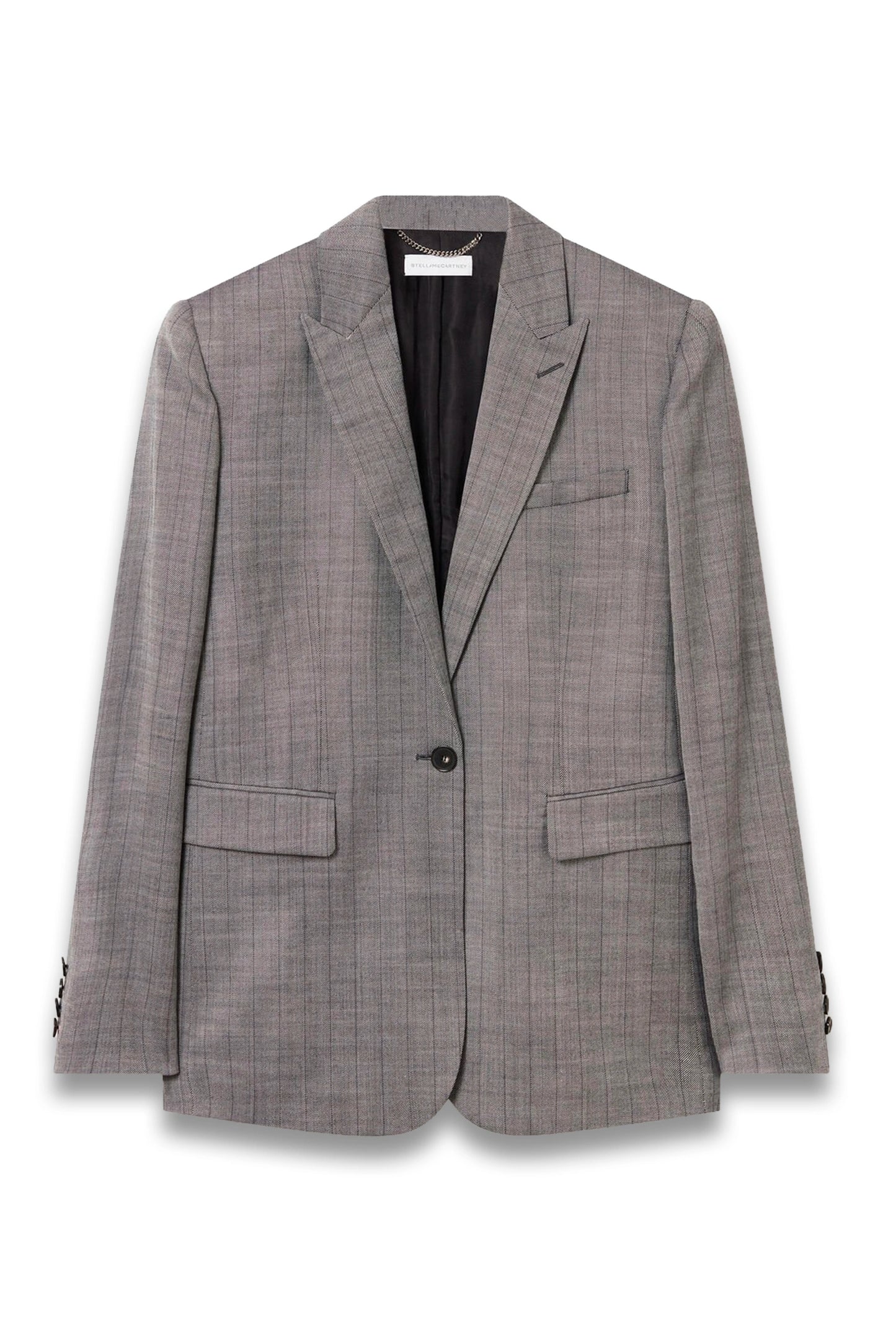 Single-Breasted Pinstripe Jacket