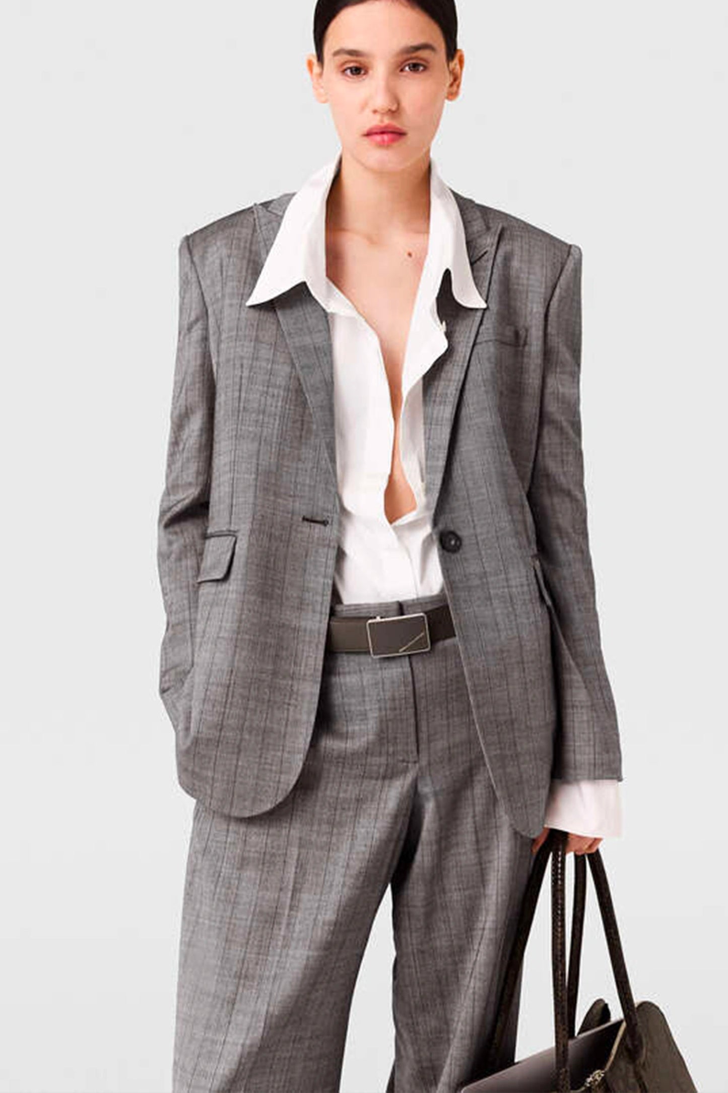 Single-Breasted Pinstripe Jacket