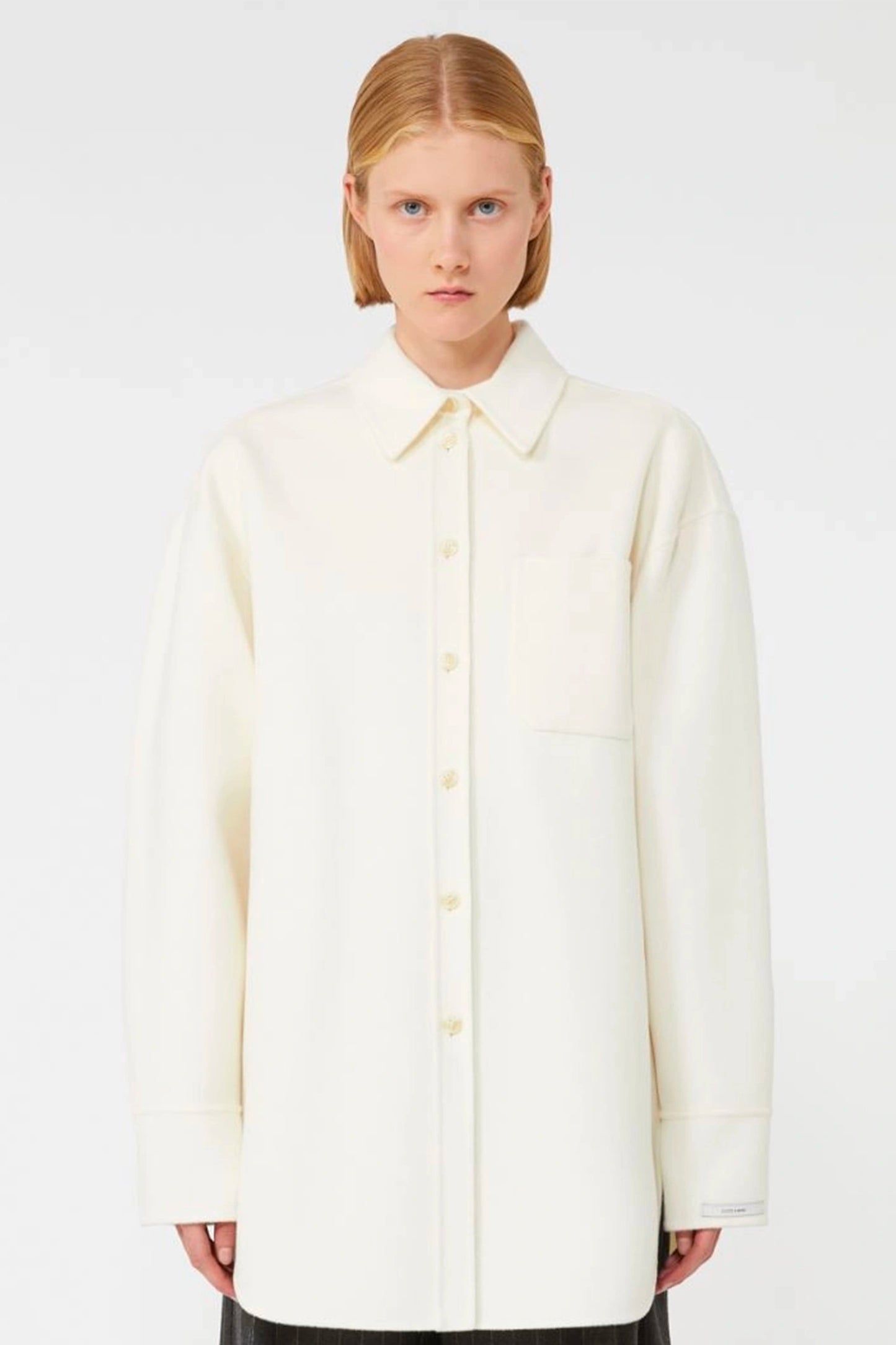 Oversized Double Cloth Shirt - Runway - Milk
