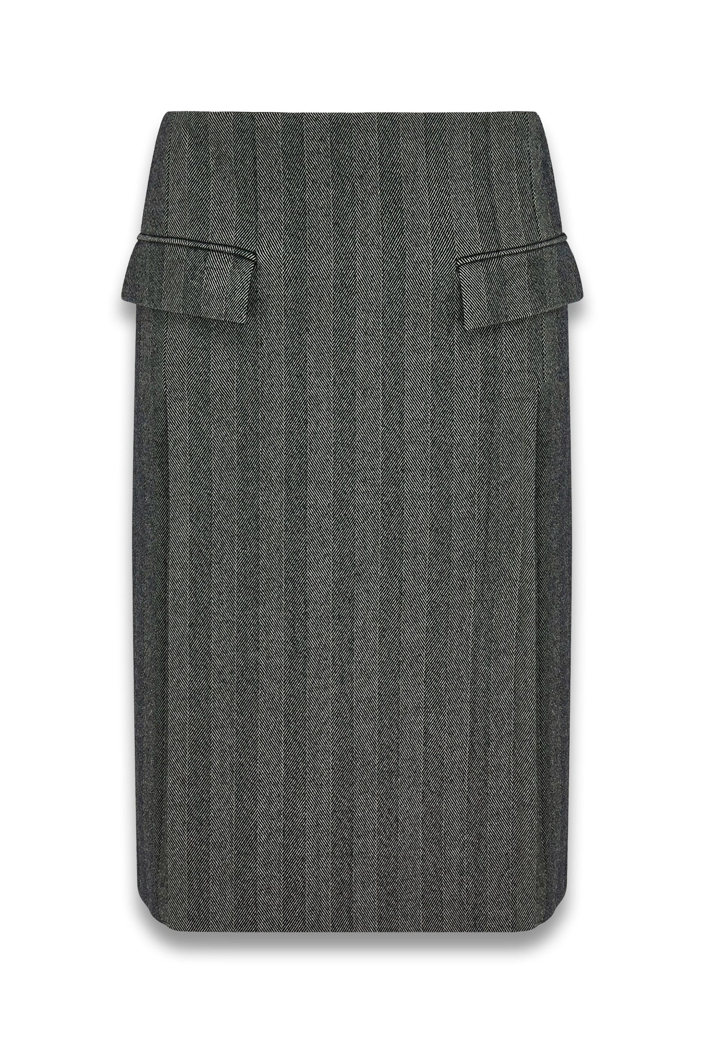 Chenille Pencil Skirt with Double Slit