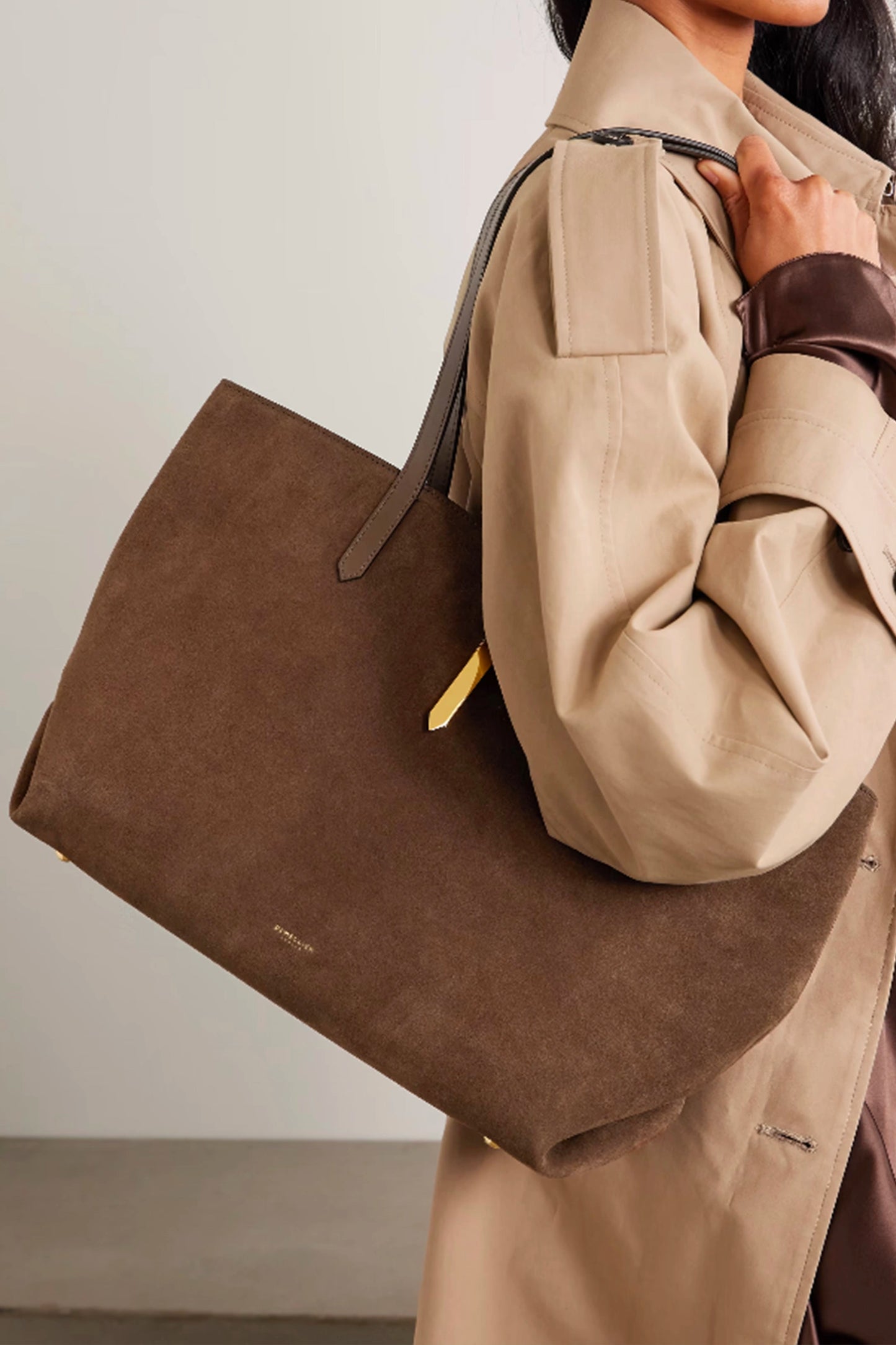 Tokyo Leather-trimmed Suede Tote