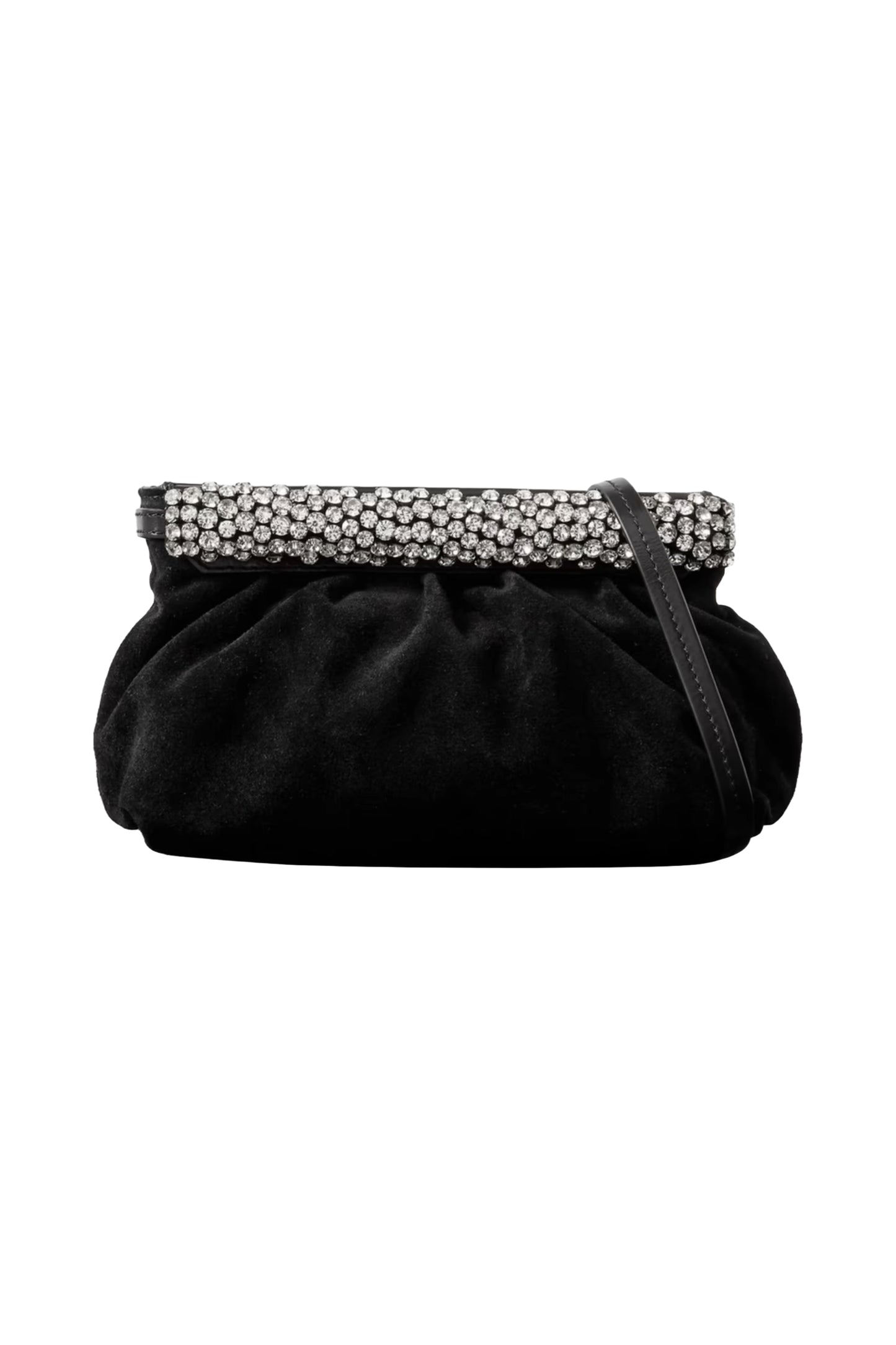 Luzes Crystal-Embellished Leather and Suede Shoulder Bag