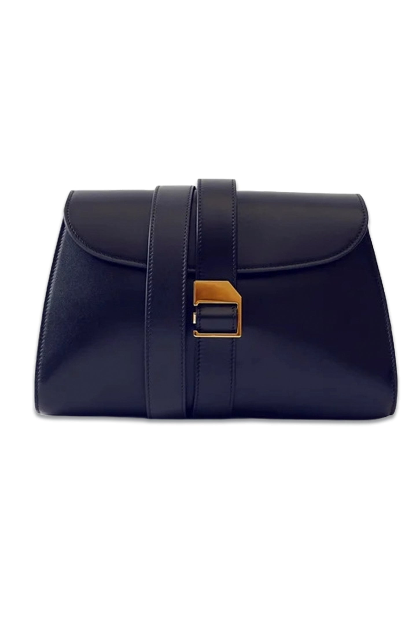 Isla Buckled-tie Leather Clutch Bag