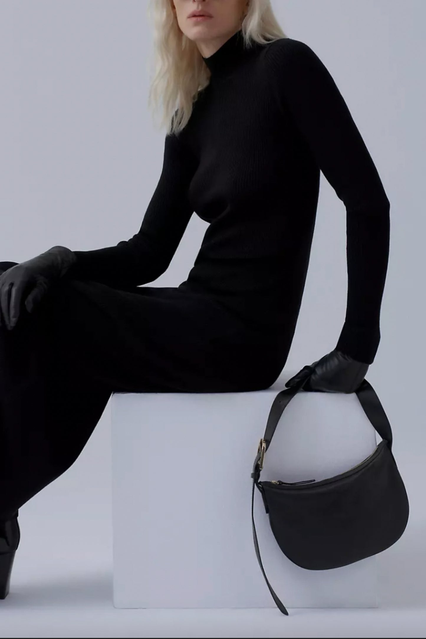 Ivory Small Leather Shoulder Bag