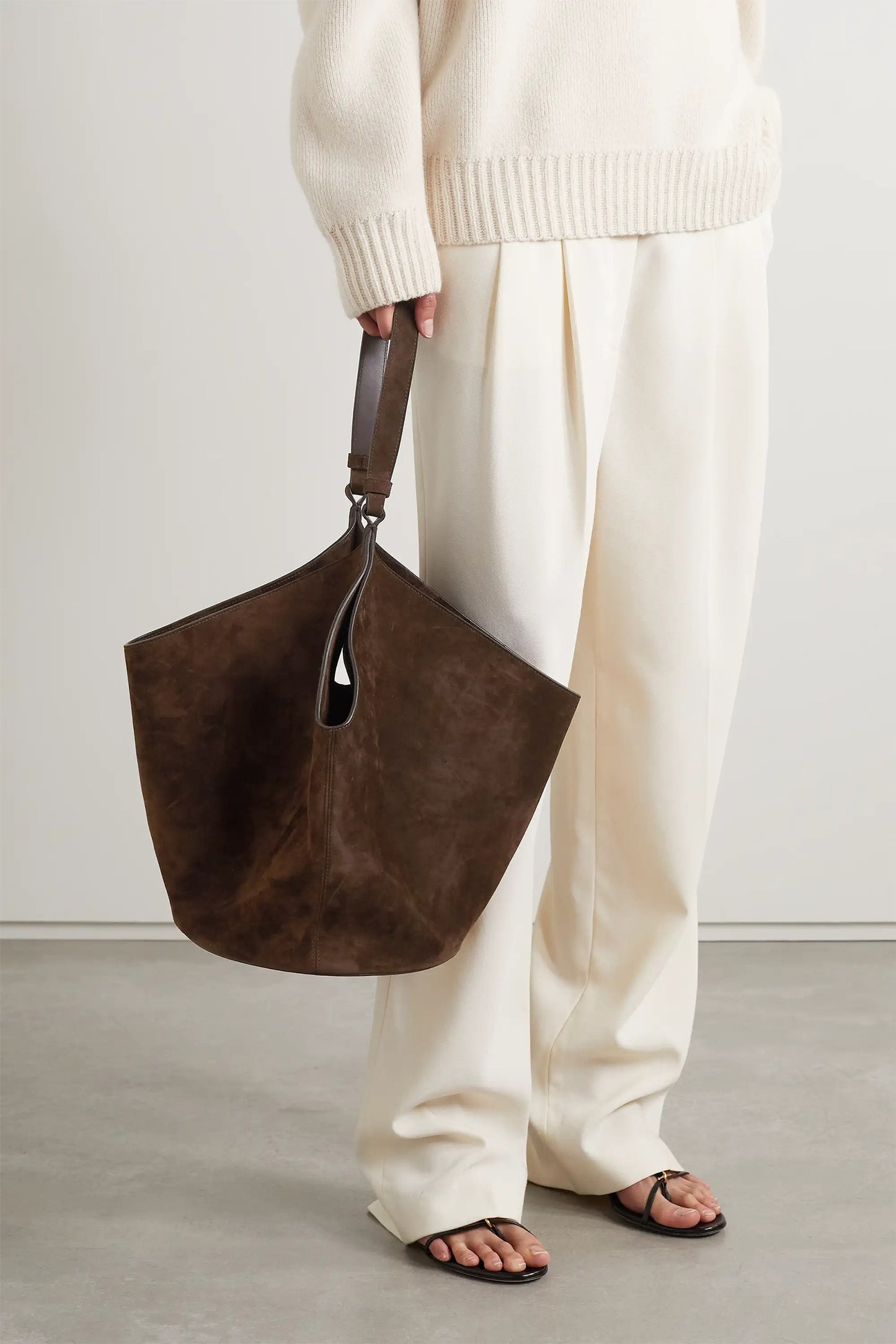 Lotus Medium Suede Tote