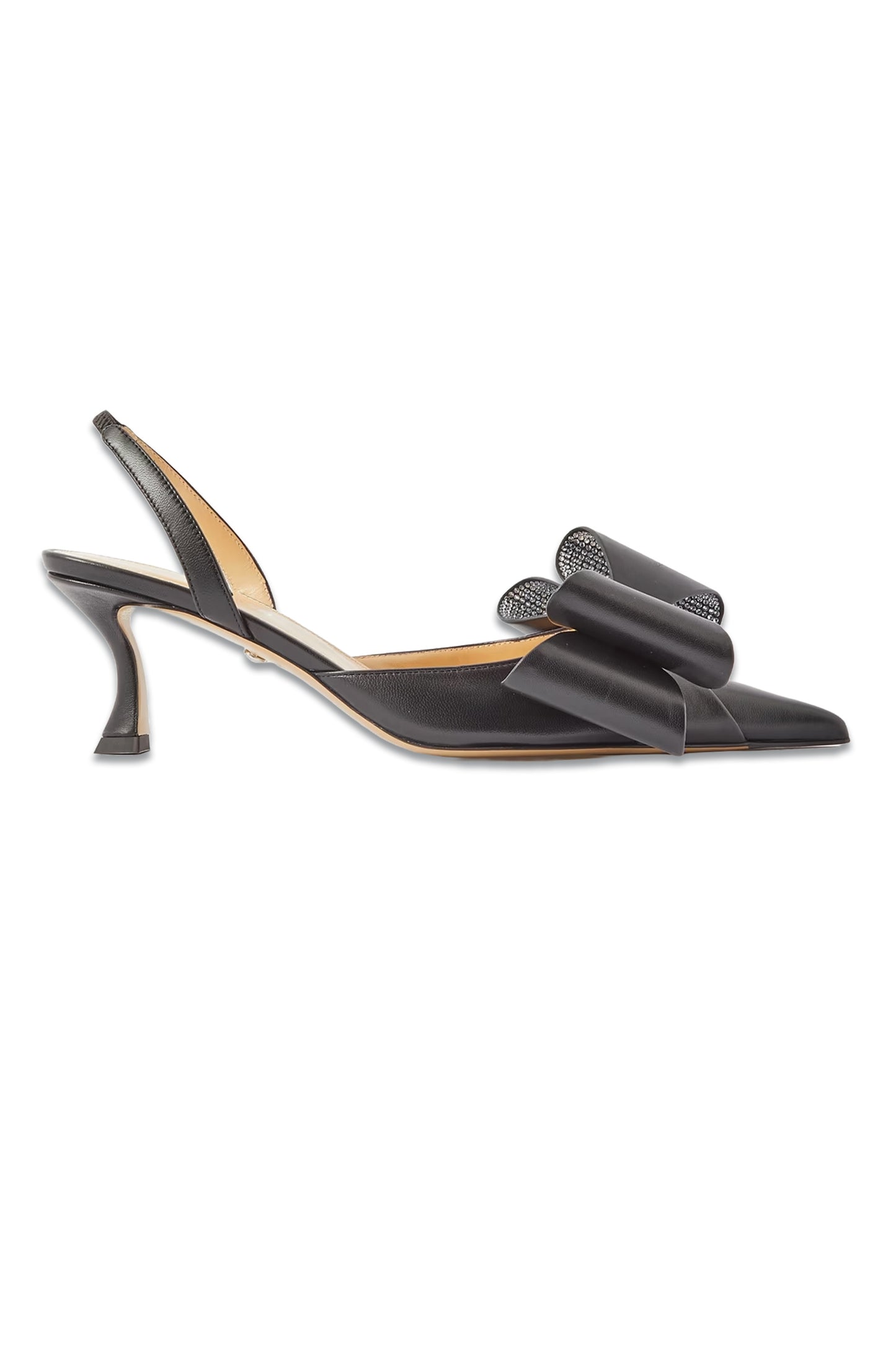Le Cadeau Crystal-embellished Leather Slingback Pumps