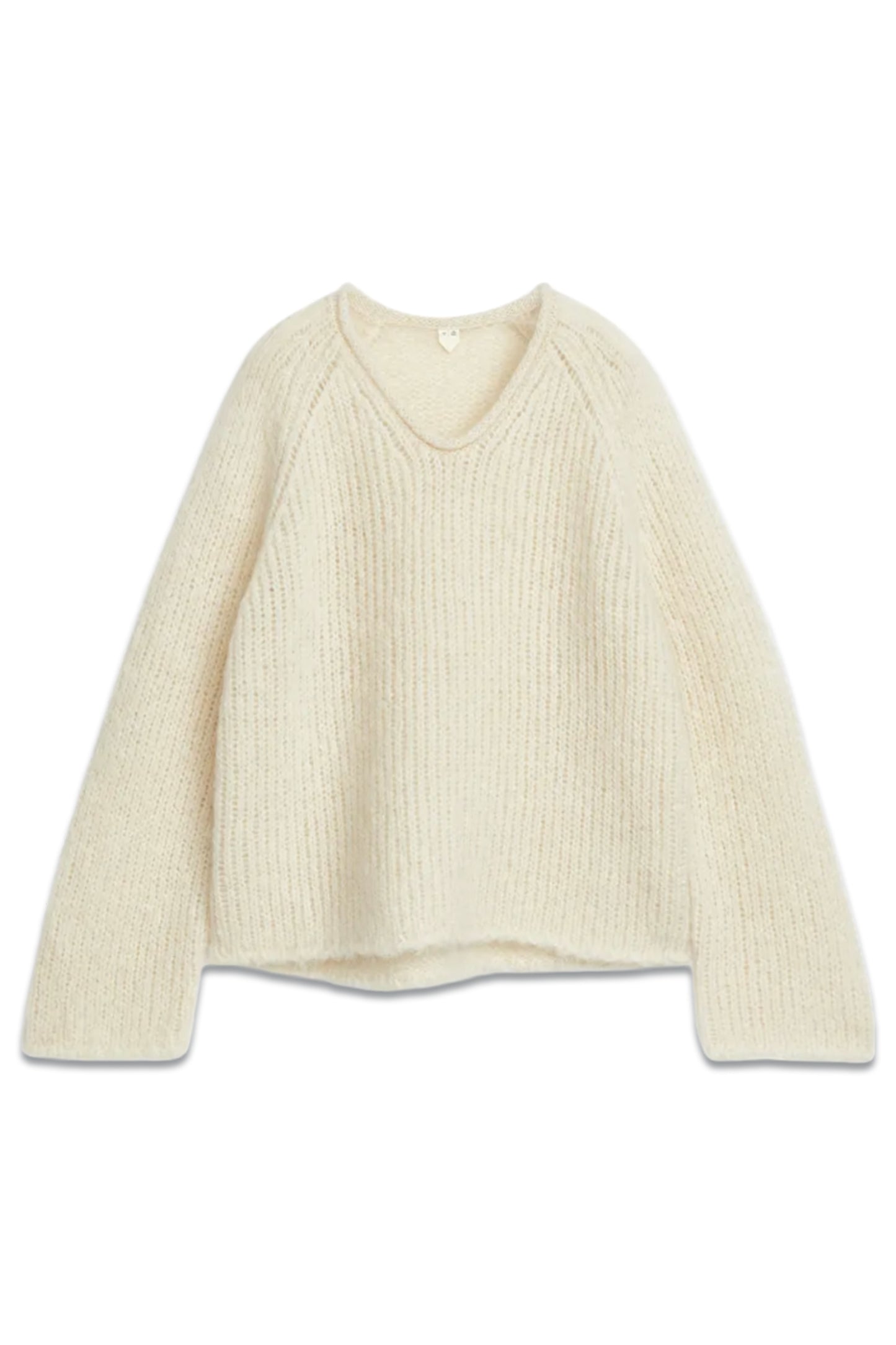 Loose-Knit Wool-Mohair Jumper Off White