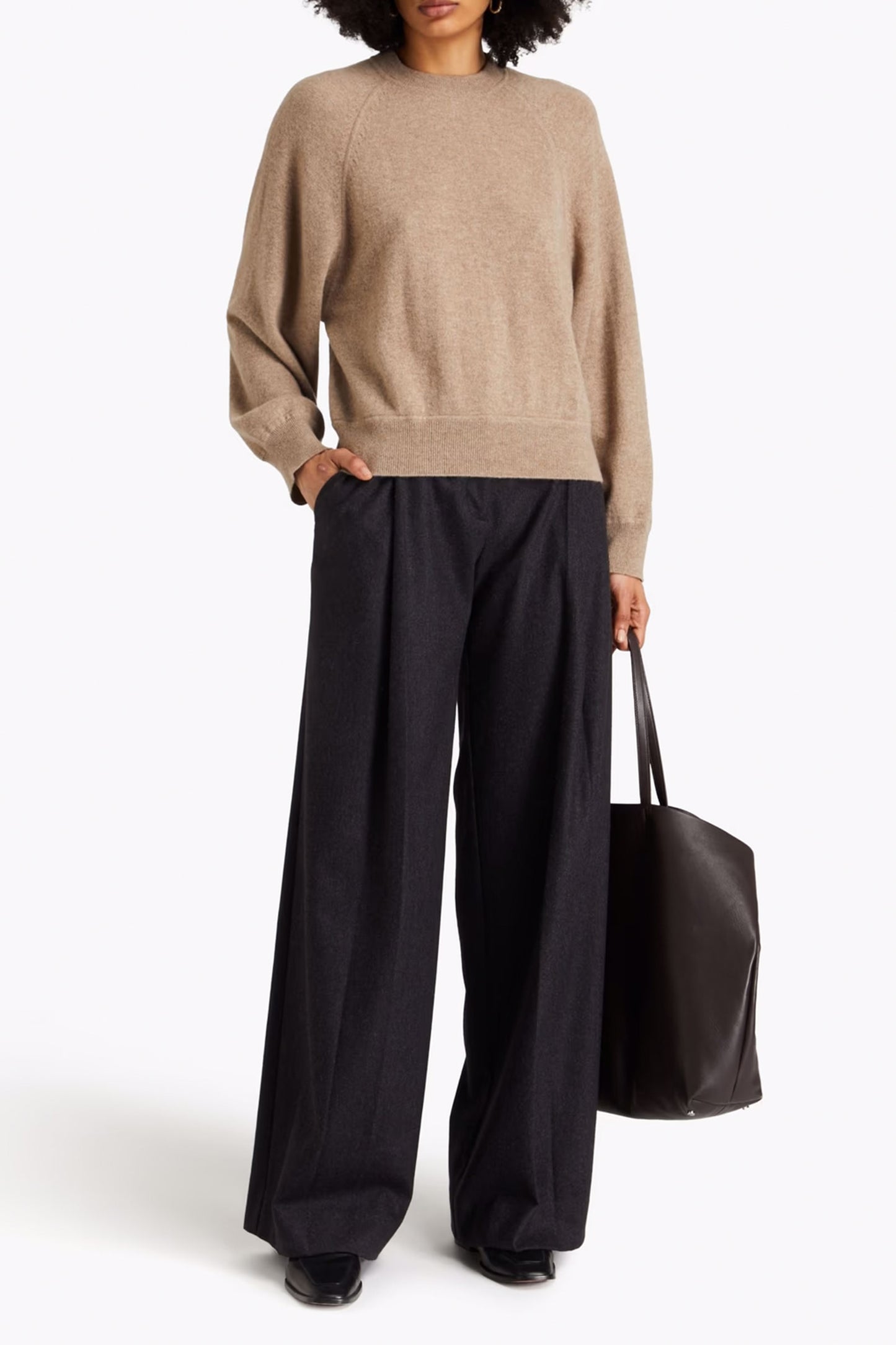 Embroidered Mélange Cashmere Sweater