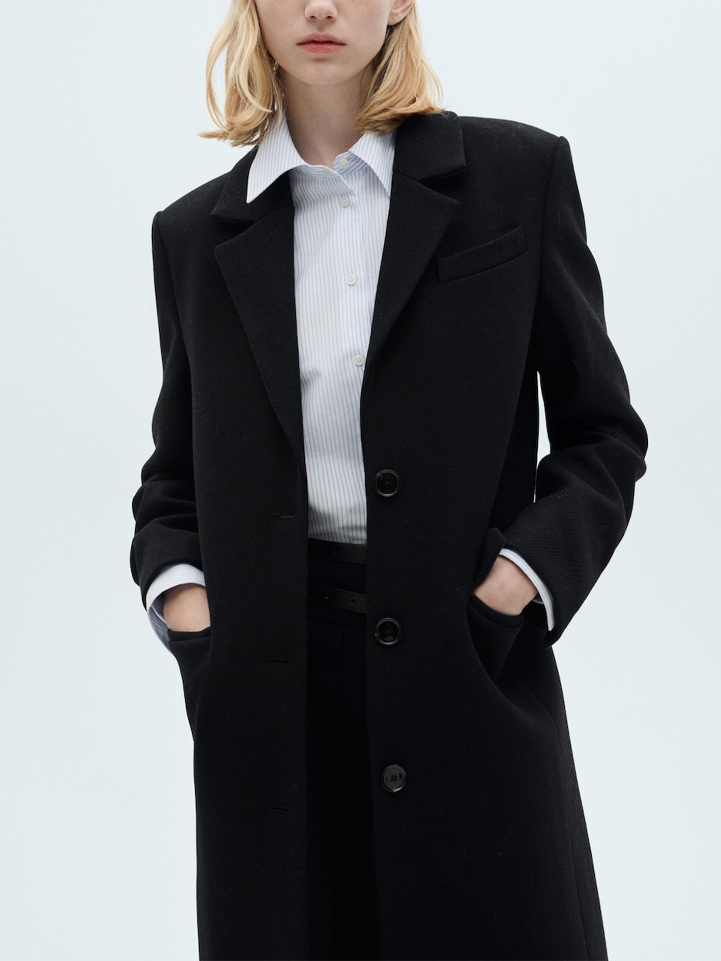 Long Structured Wool Coat
