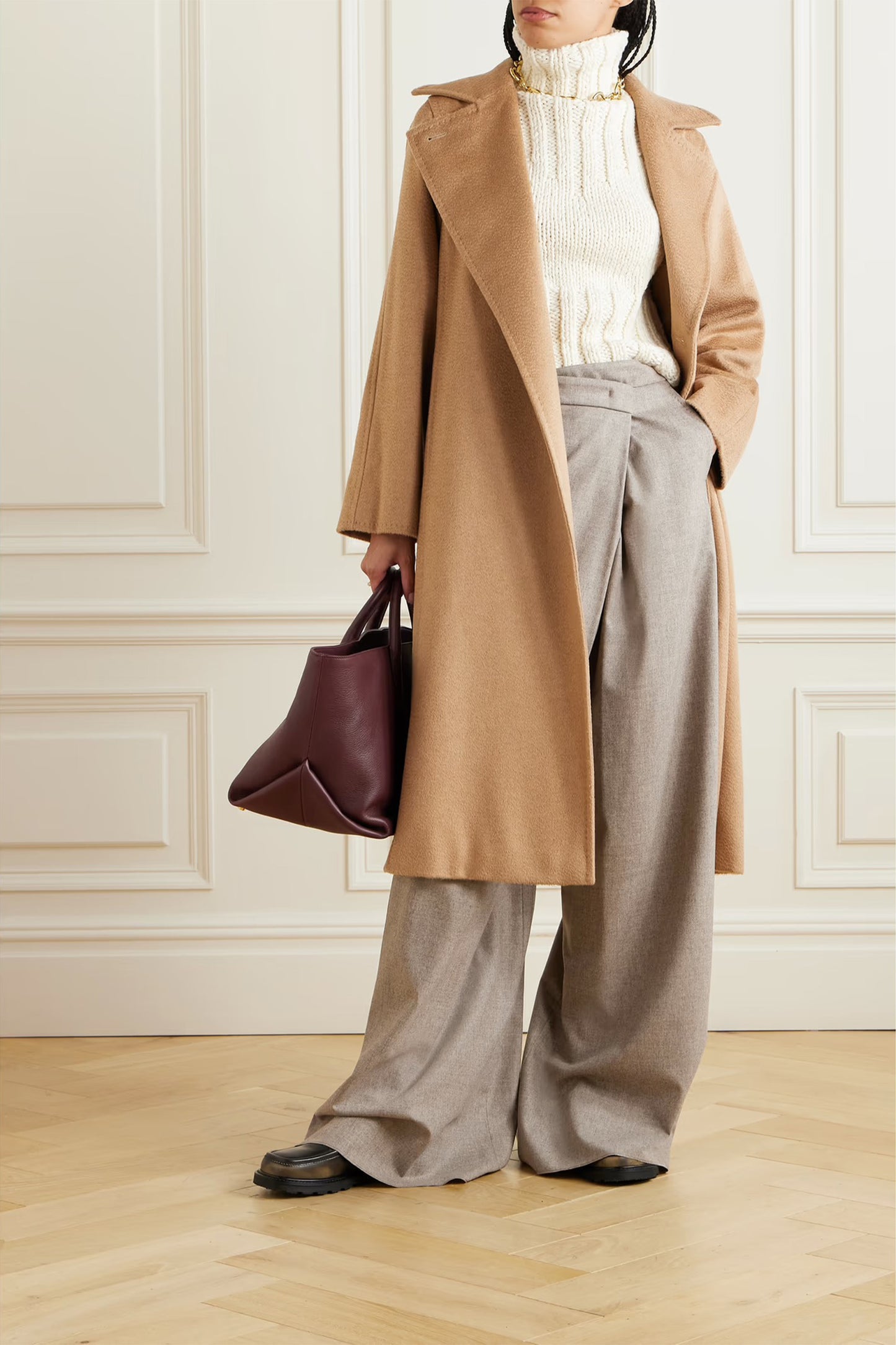 Manuela Icon Belted Camel Hair Coat