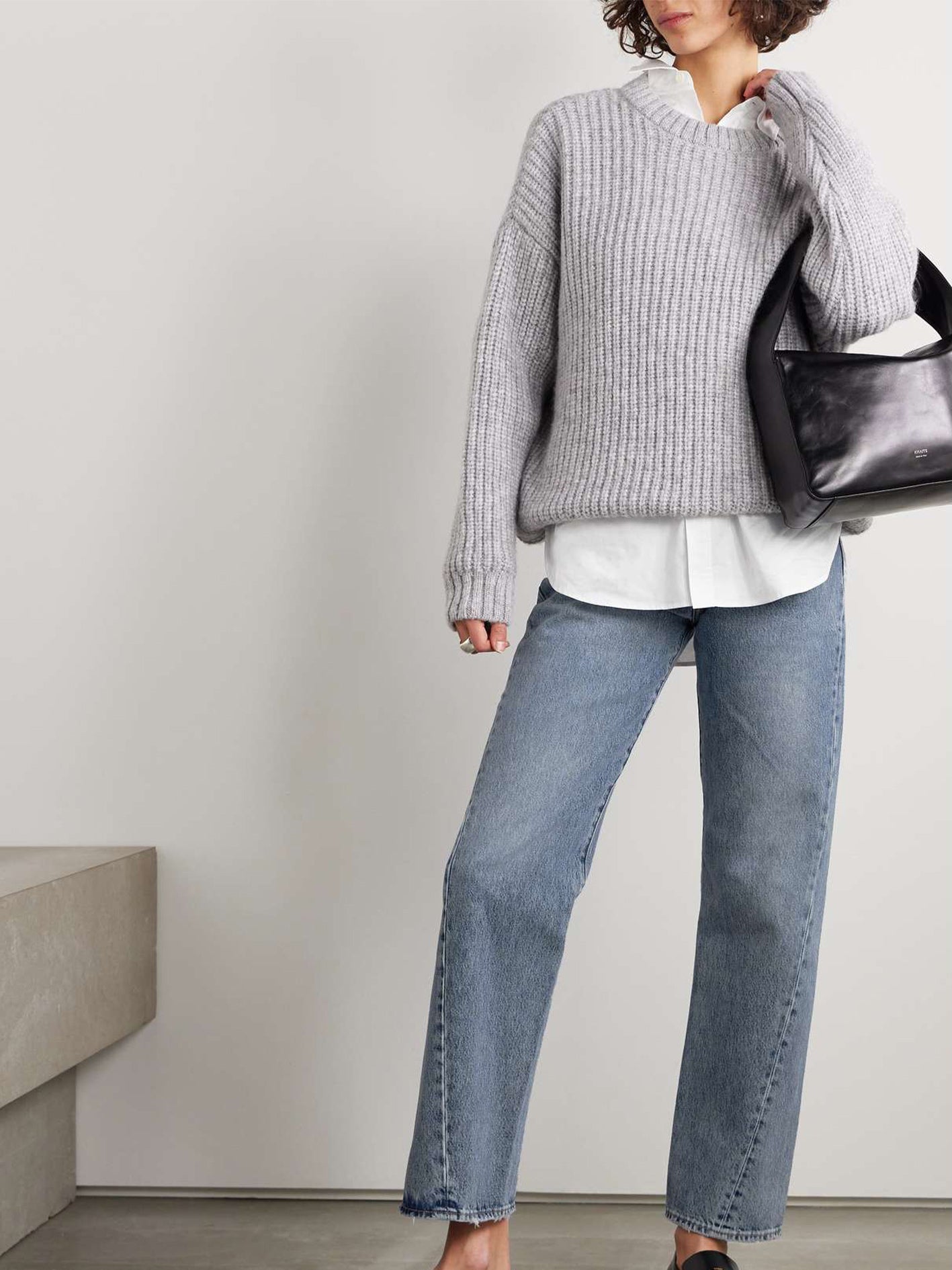 Twisted Seam High-Rise Straight-Leg Jeans