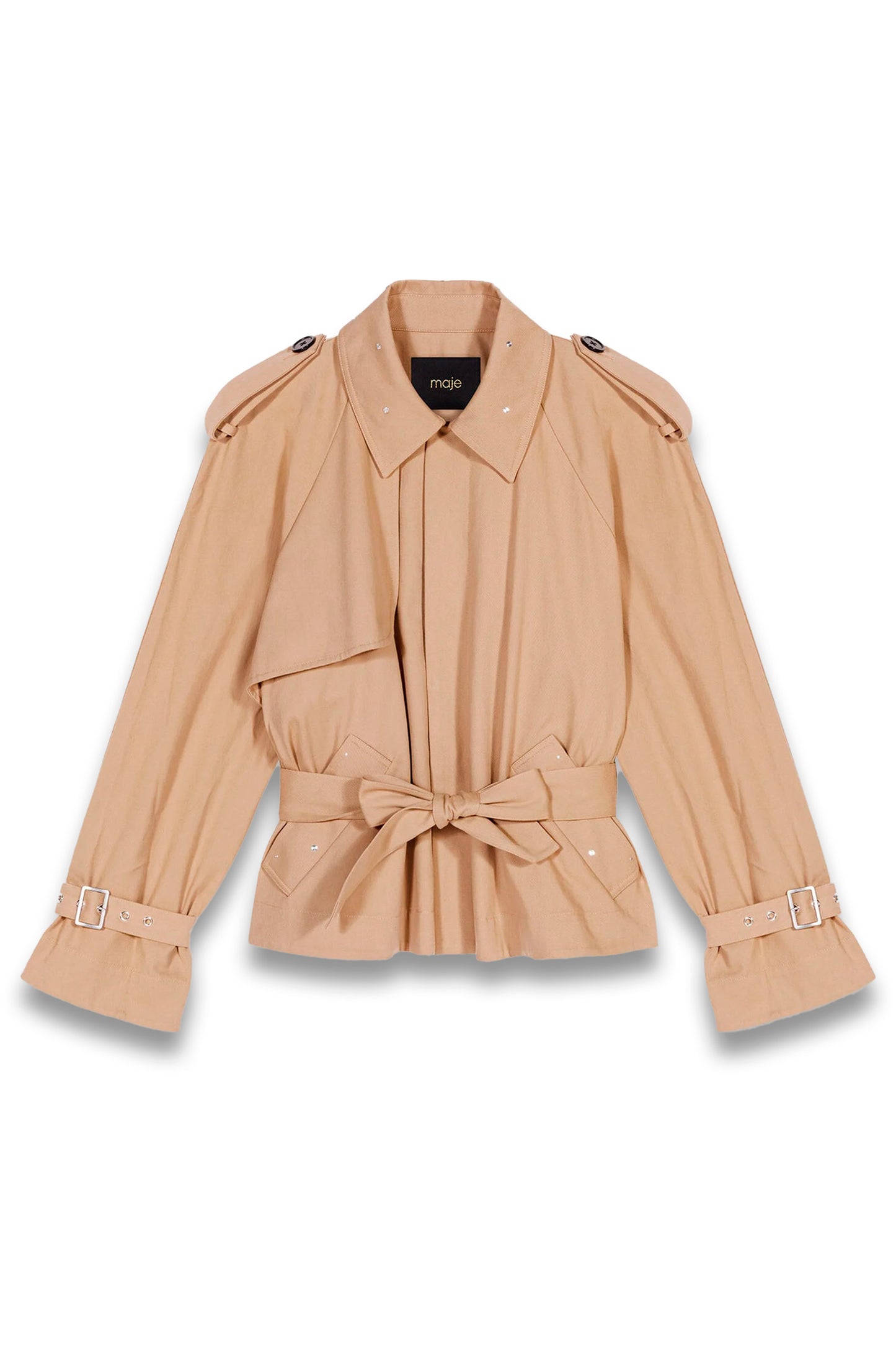 Short studded trench coat