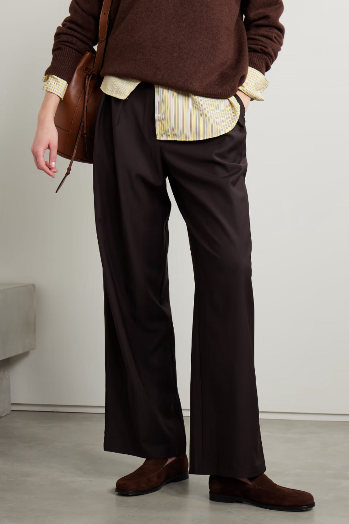 Ripley Pleated Woven Wide-Leg Pants