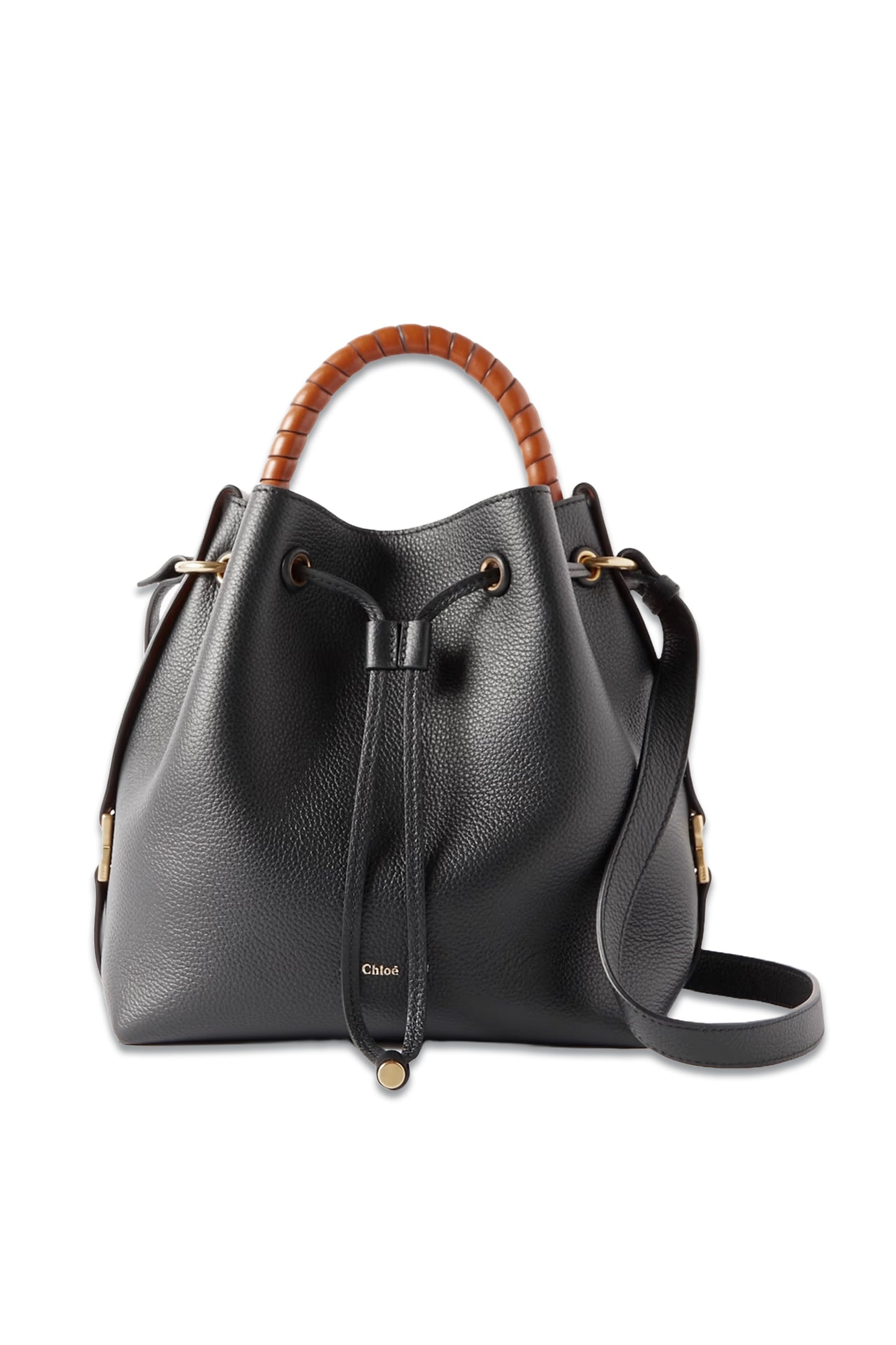 + NET SUSTAIN Marcie Two-tone Textured-leather Bucket Bag