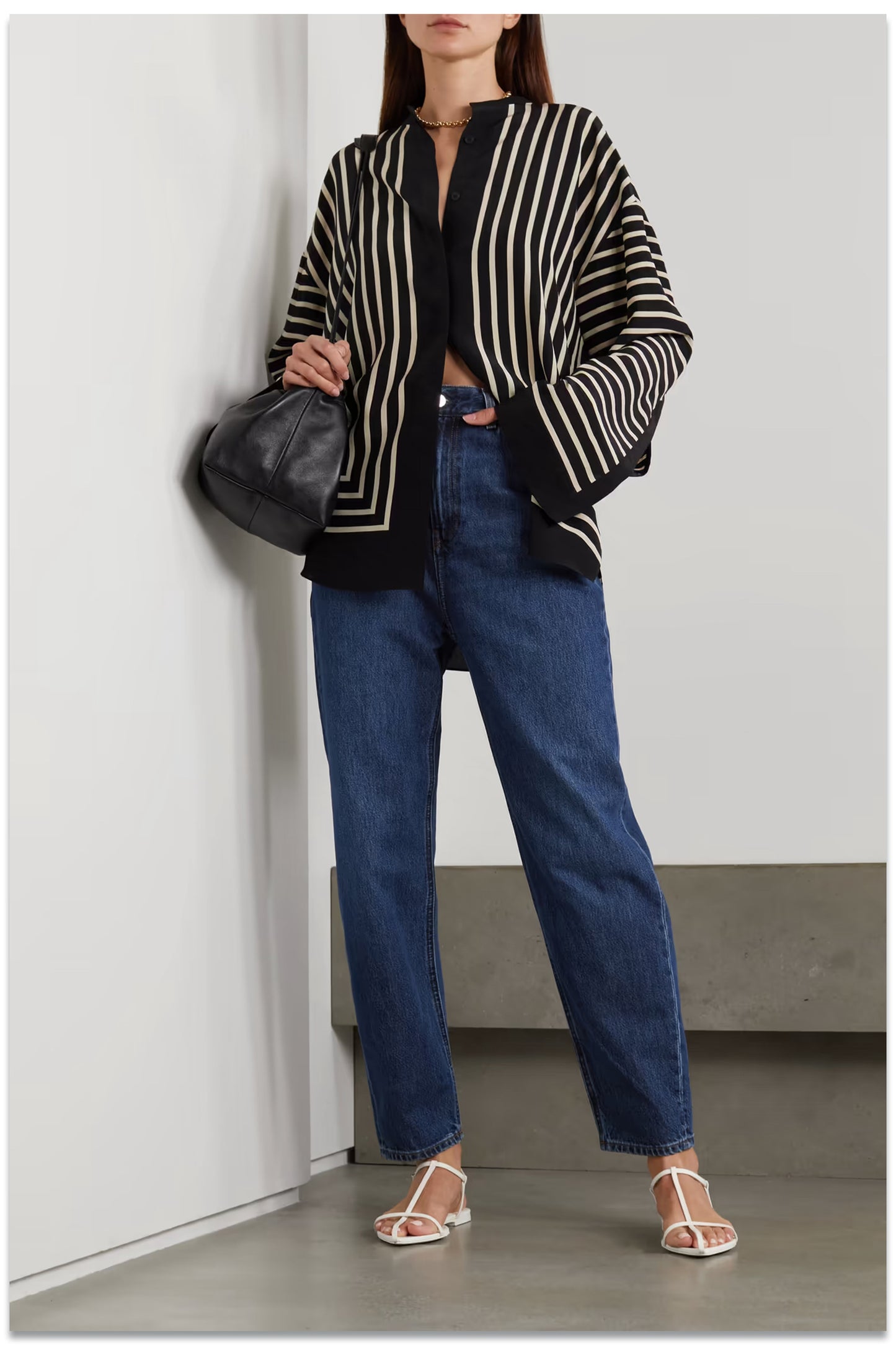 + NET SUSTAIN High-rise Tapered Organic Jeans
