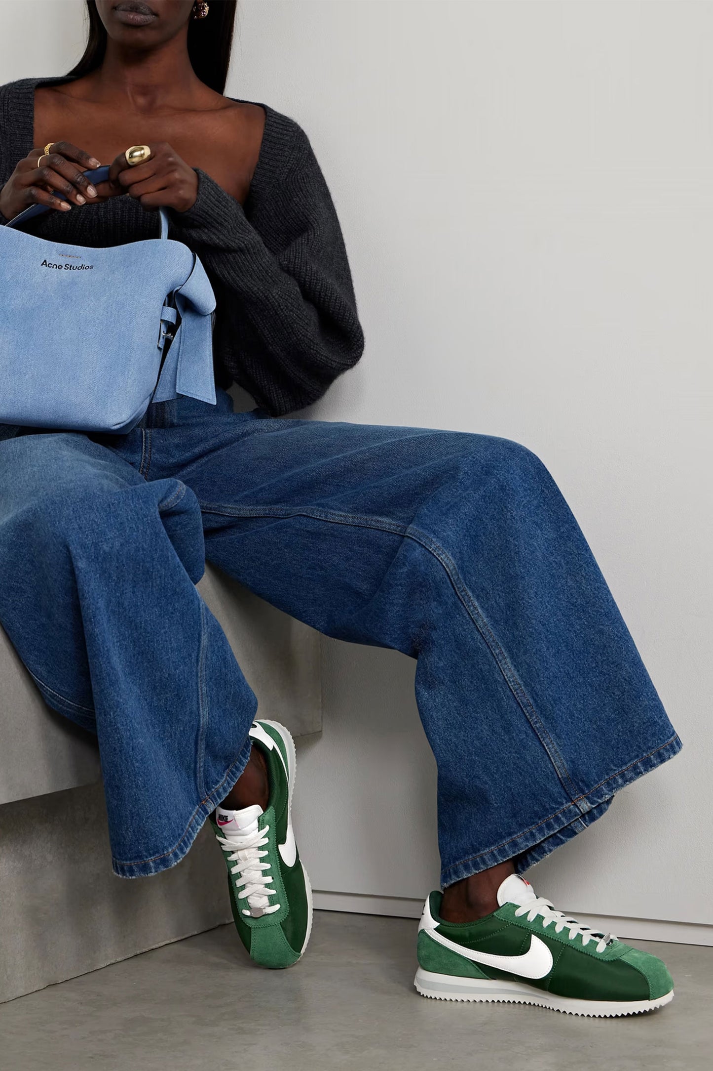 Cortez Suede And Leather-trimmed Shell Sneakers