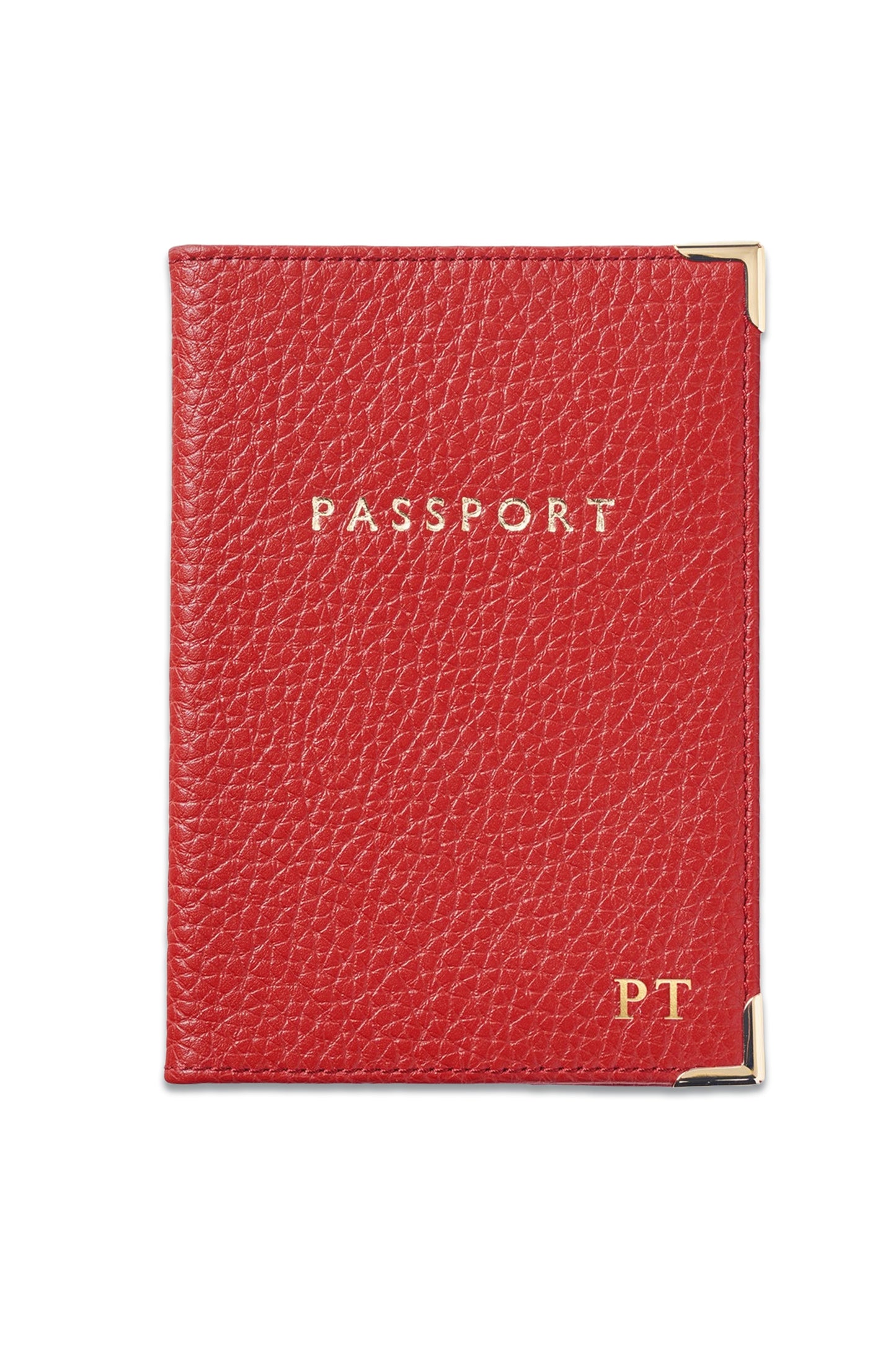 Passport Cover, Red Pebble
