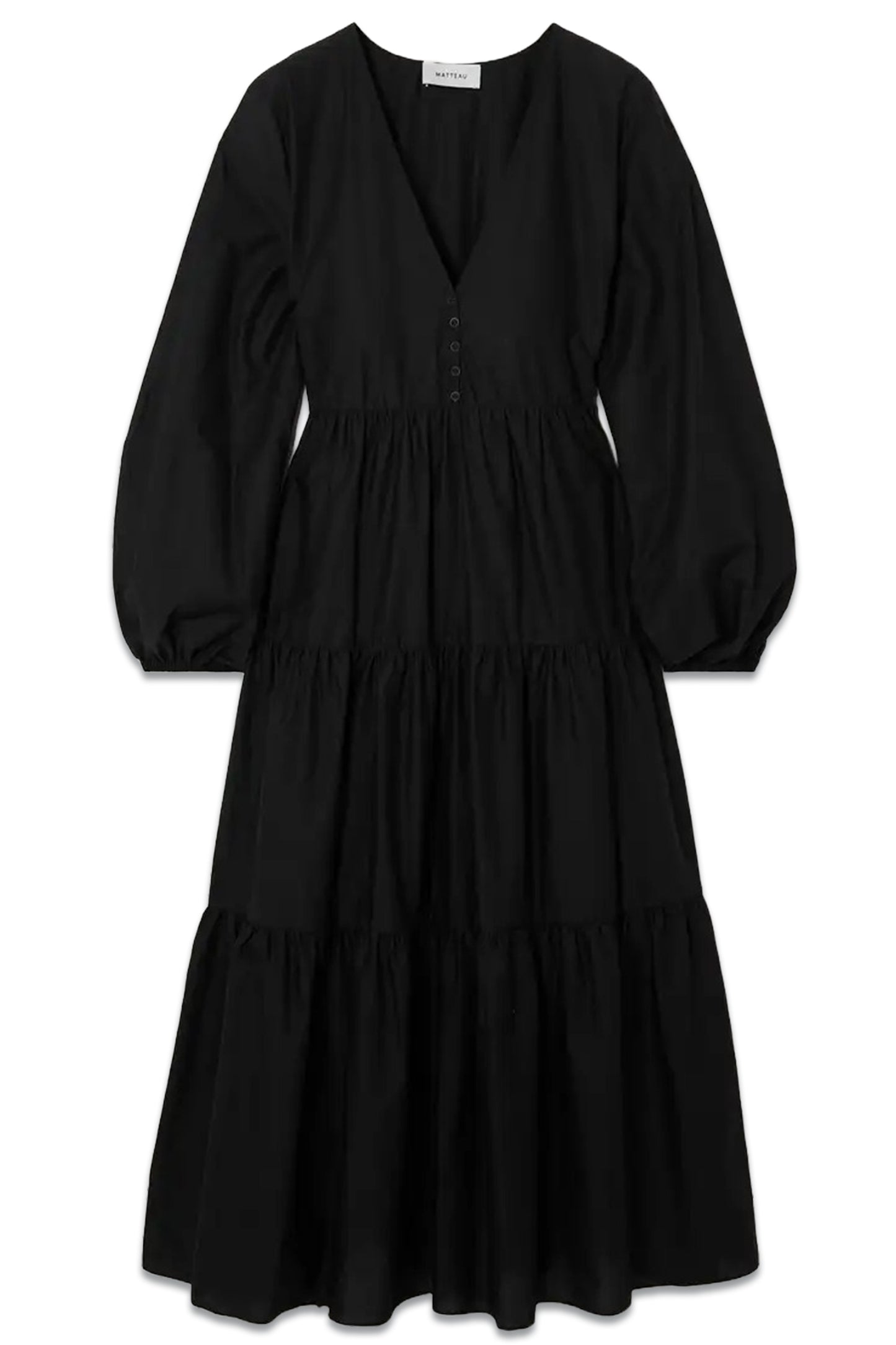 + Net Sustain Tiered Organic Cotton-poplin Midi Dress