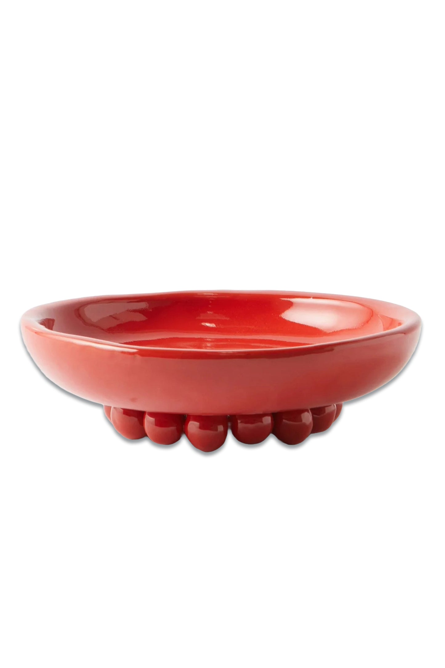 Beaded large clay bowl