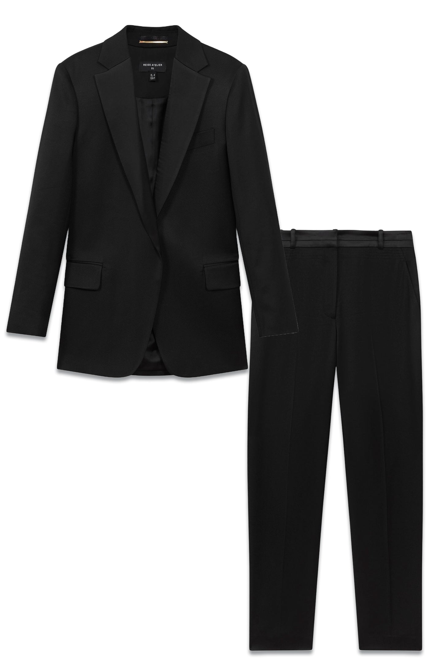Atelier Satin Black Suit