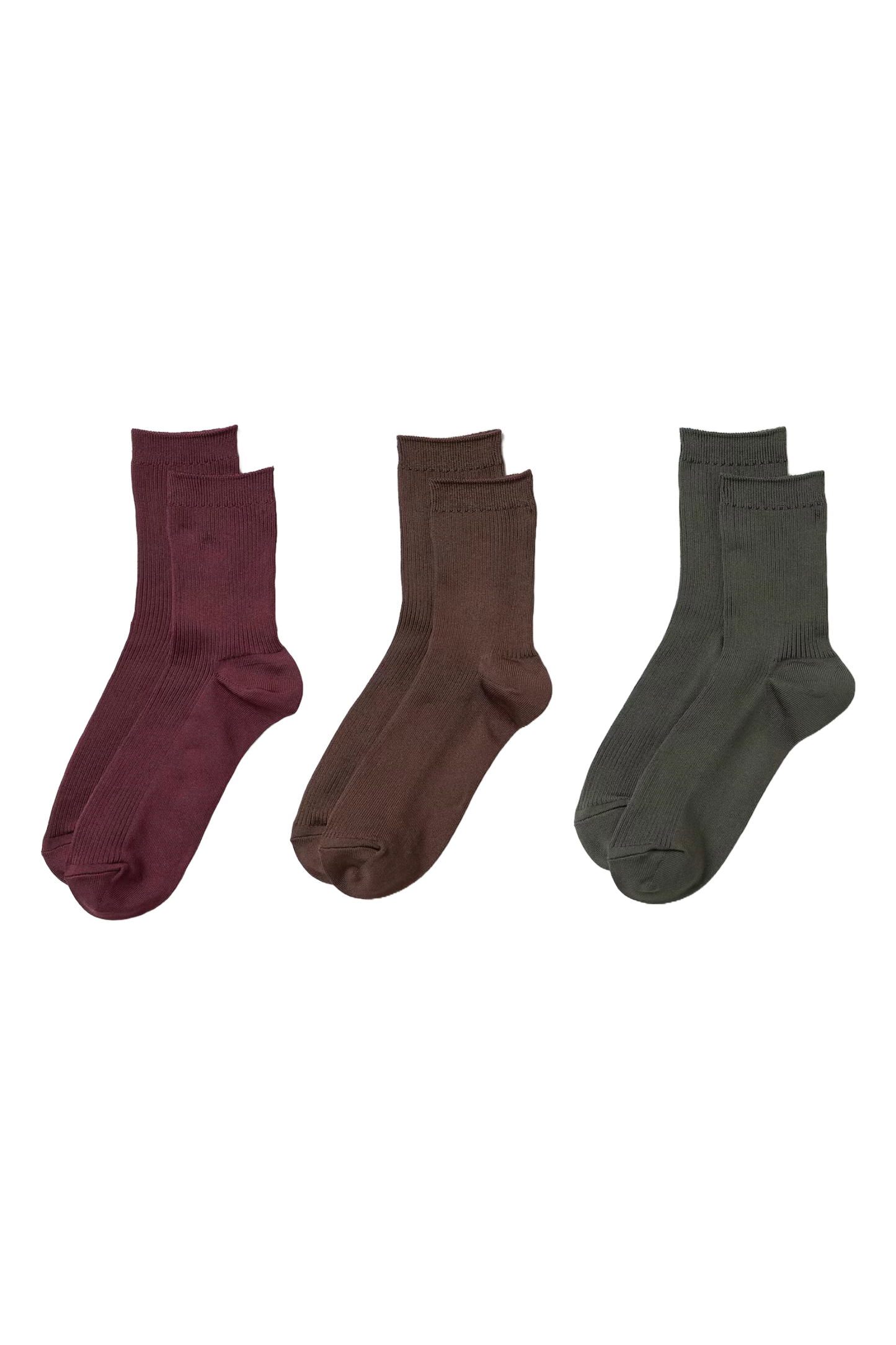 Socks (Crew Ribbed, 3 Pairs)
